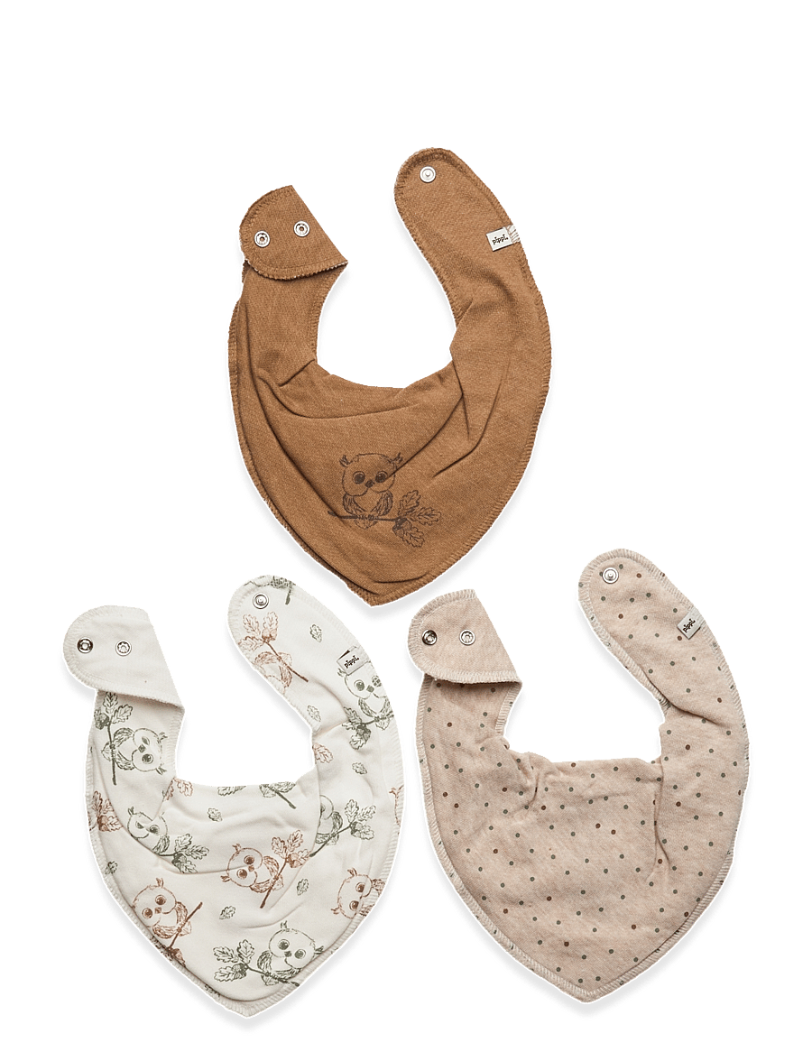 Pippi - Bandana Bib Uni -AOP (3-pack) - die niedrigsten preise - toasted coconut - 1