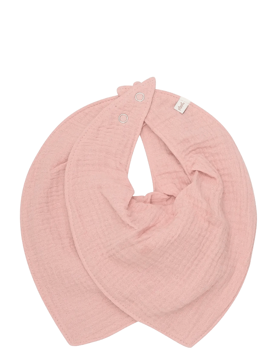 Pippi - Bib Muslin (2-pack) - madalaimad hinnad - rose tan - 0