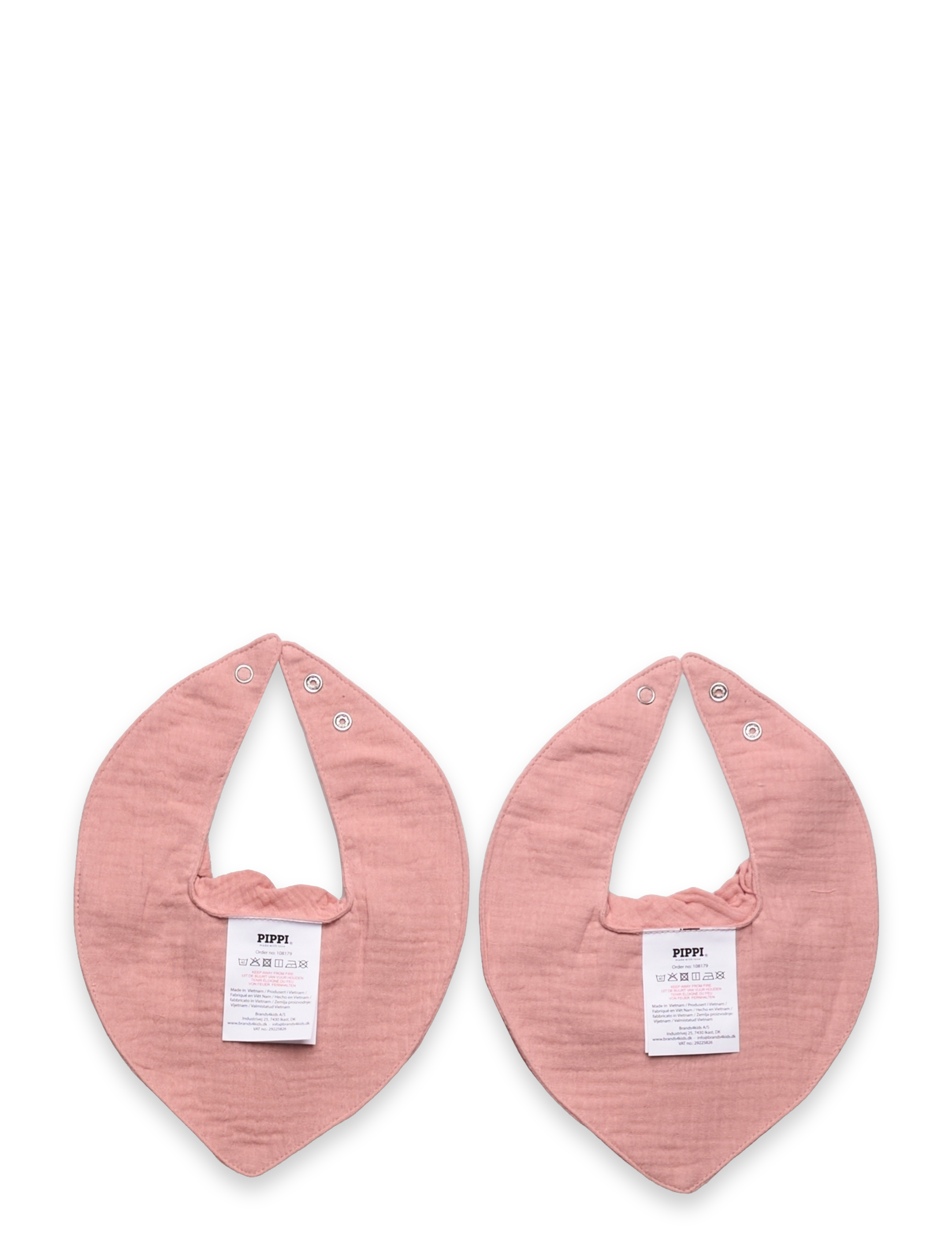 Pippi - Bib Muslin (2-pack) - laveste priser - rose tan - 1