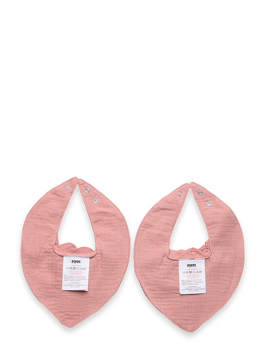 Pippi - Bib Muslin (2-pack) - madalaimad hinnad - rose tan - 1