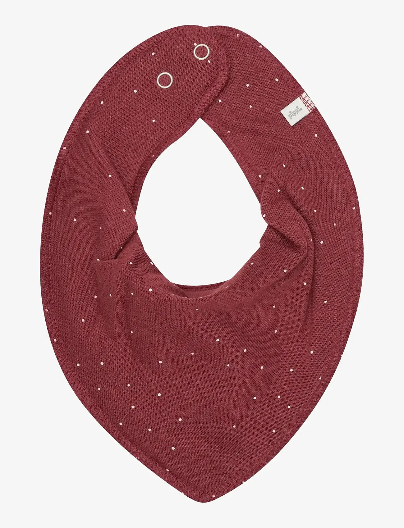 Pippi - Bandana Bib Girl -AOP (3-pack) - new maroon - 4
