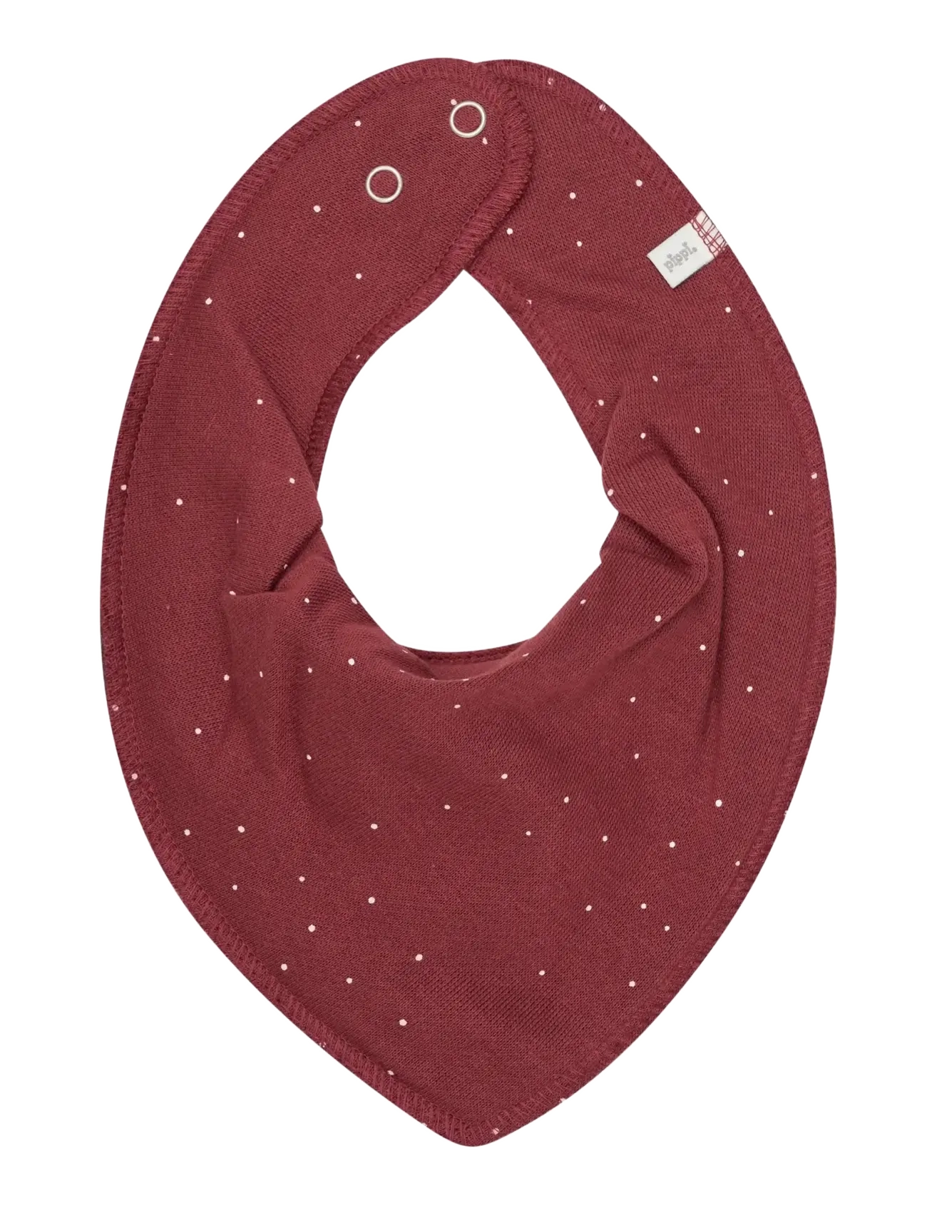 Pippi - Bandana Bib Girl -AOP (3-pack) - new maroon - 4