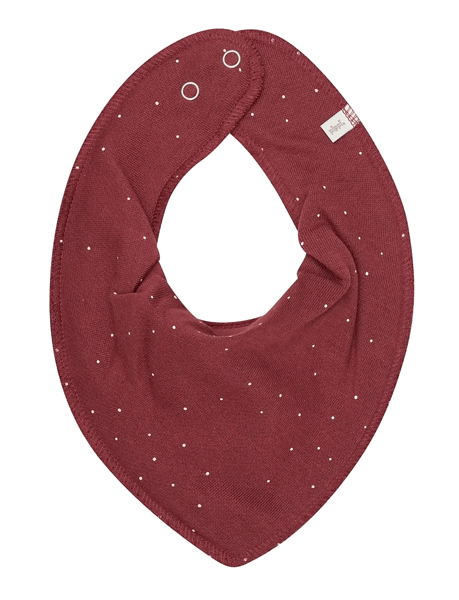 Pippi - Bandana Bib Girl -AOP (3-pack) - new maroon - 4