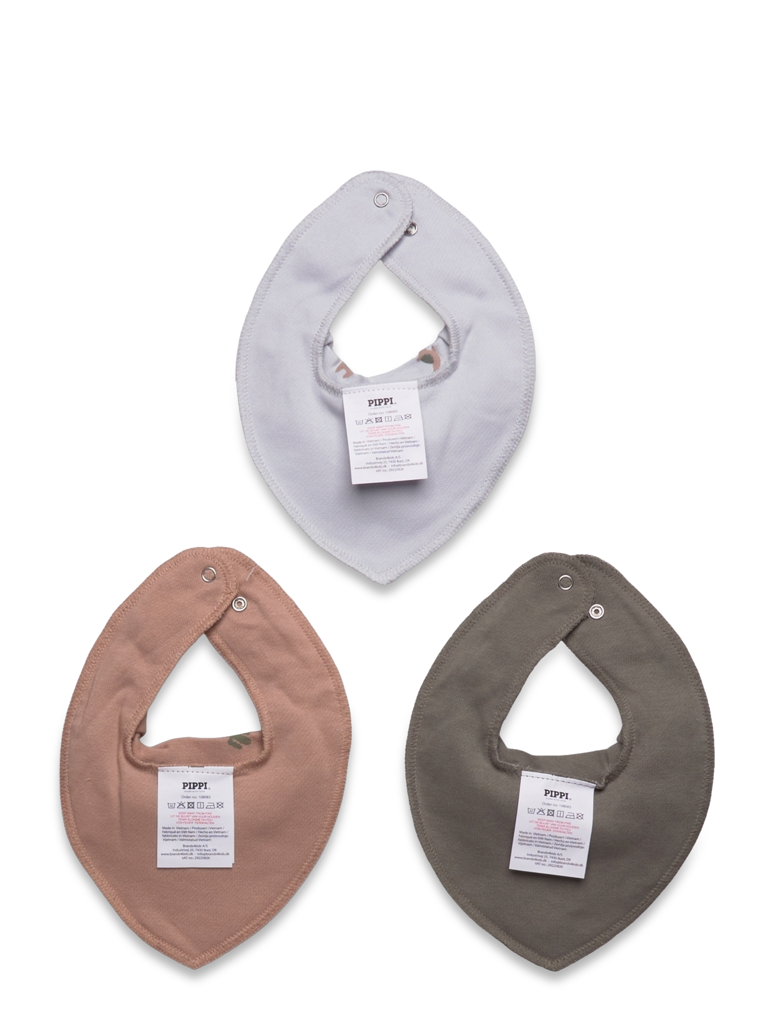 Pippi - Bandana Bib Boy -AOP (3-pack) - lätzchen - vetiver - 1