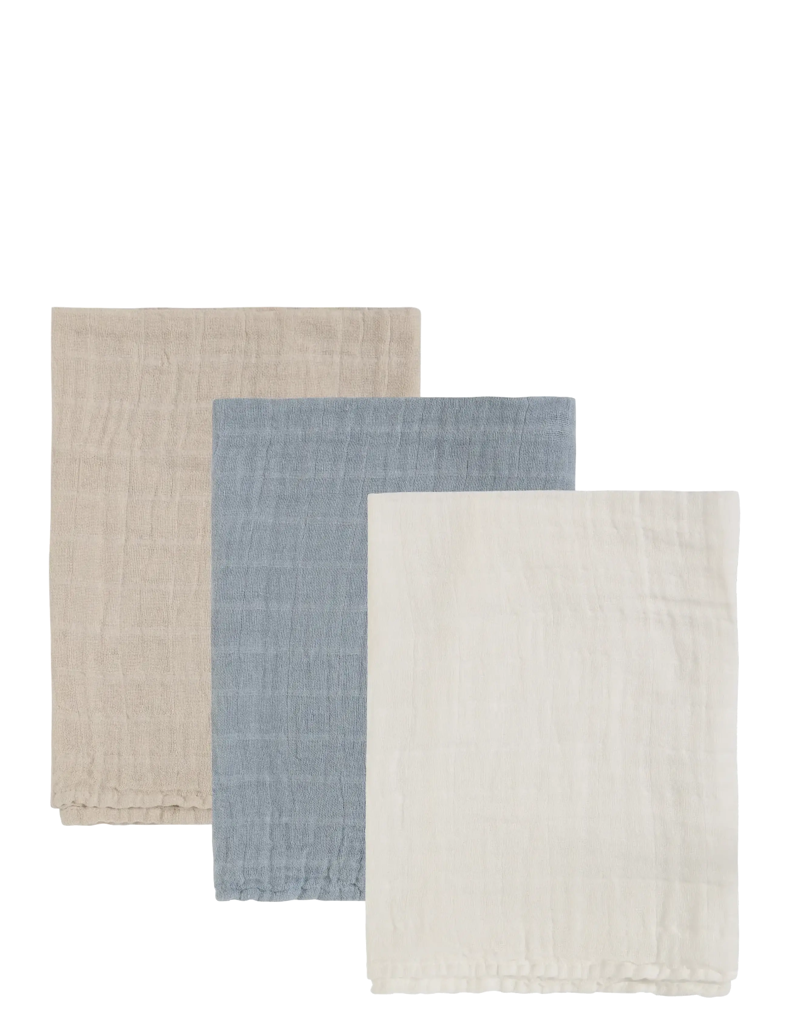 Pippi Organic Cloth Muslin (3-Pack), Kinder, Mulltücher 3er-Pack, Mehrfarbig/gemustert, Gr.6565 CM