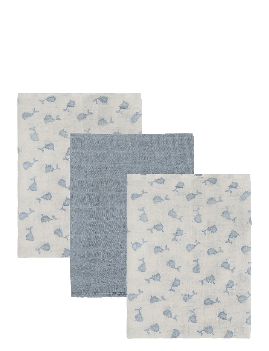 Pippi - Cloth Muslin (3-pack) - kleden van mousseline - ashley blue - 0