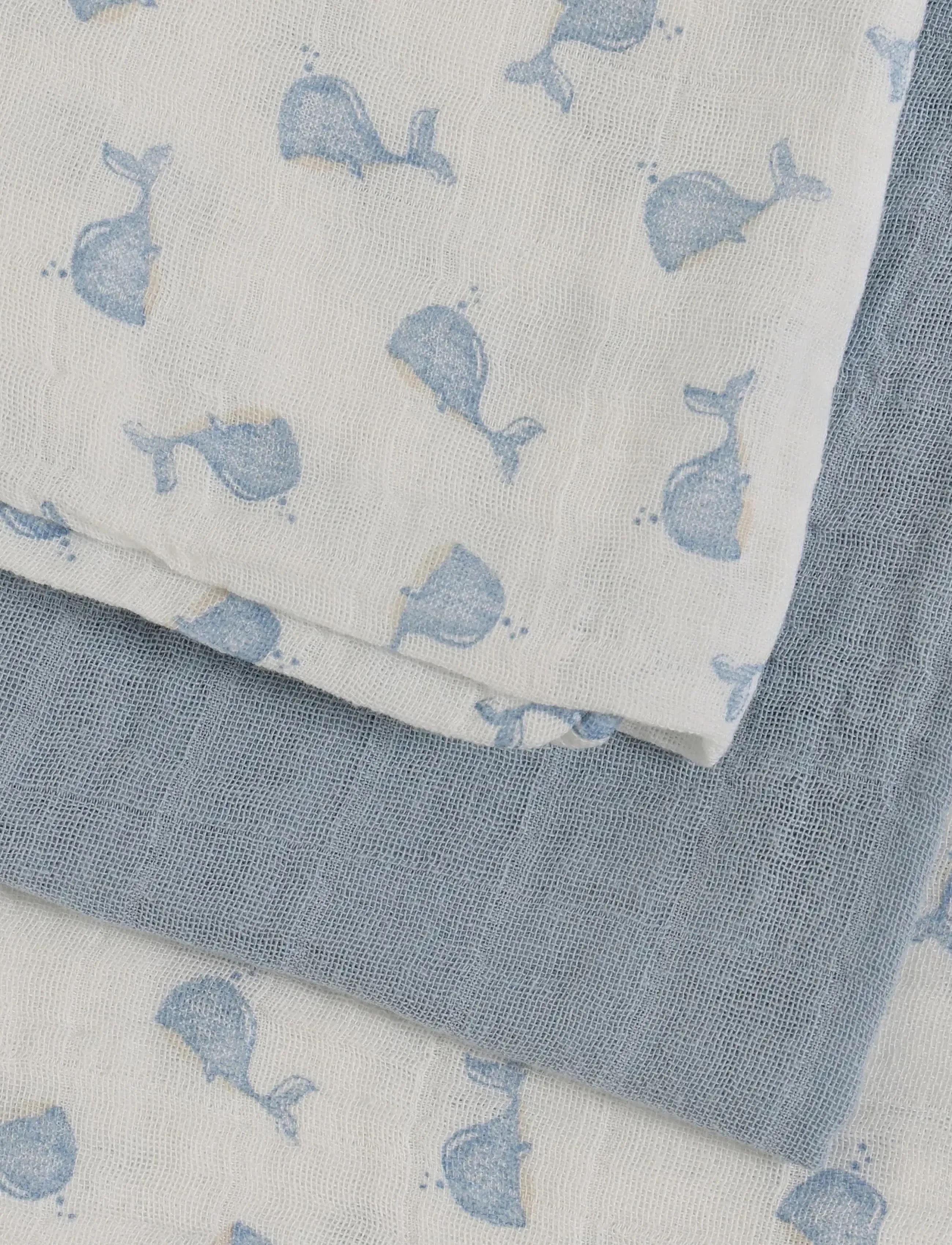 Pippi - Cloth Muslin (3-pack) - kleden van mousseline - ashley blue - 2