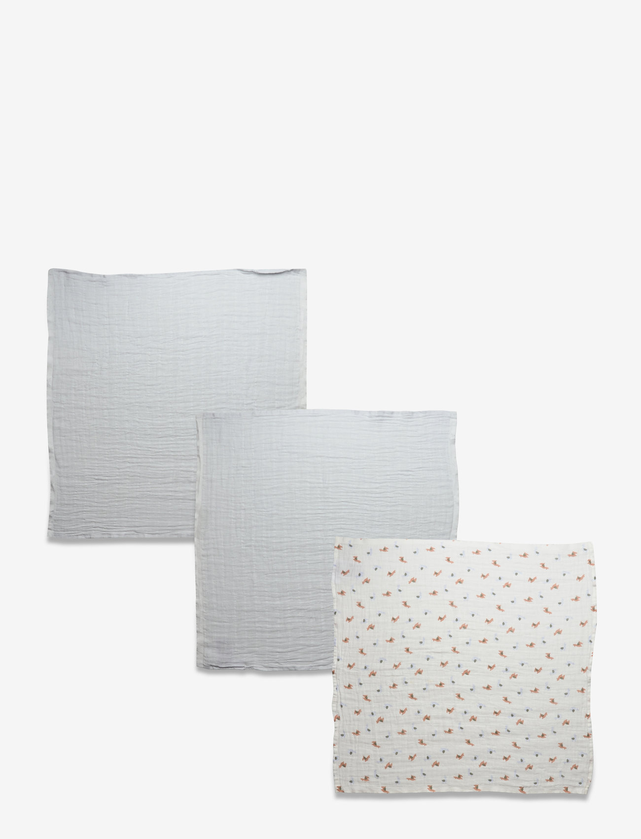 Pippi - Organic Cloth Muslin (3-pack) - musselinklude - metal mint - 1