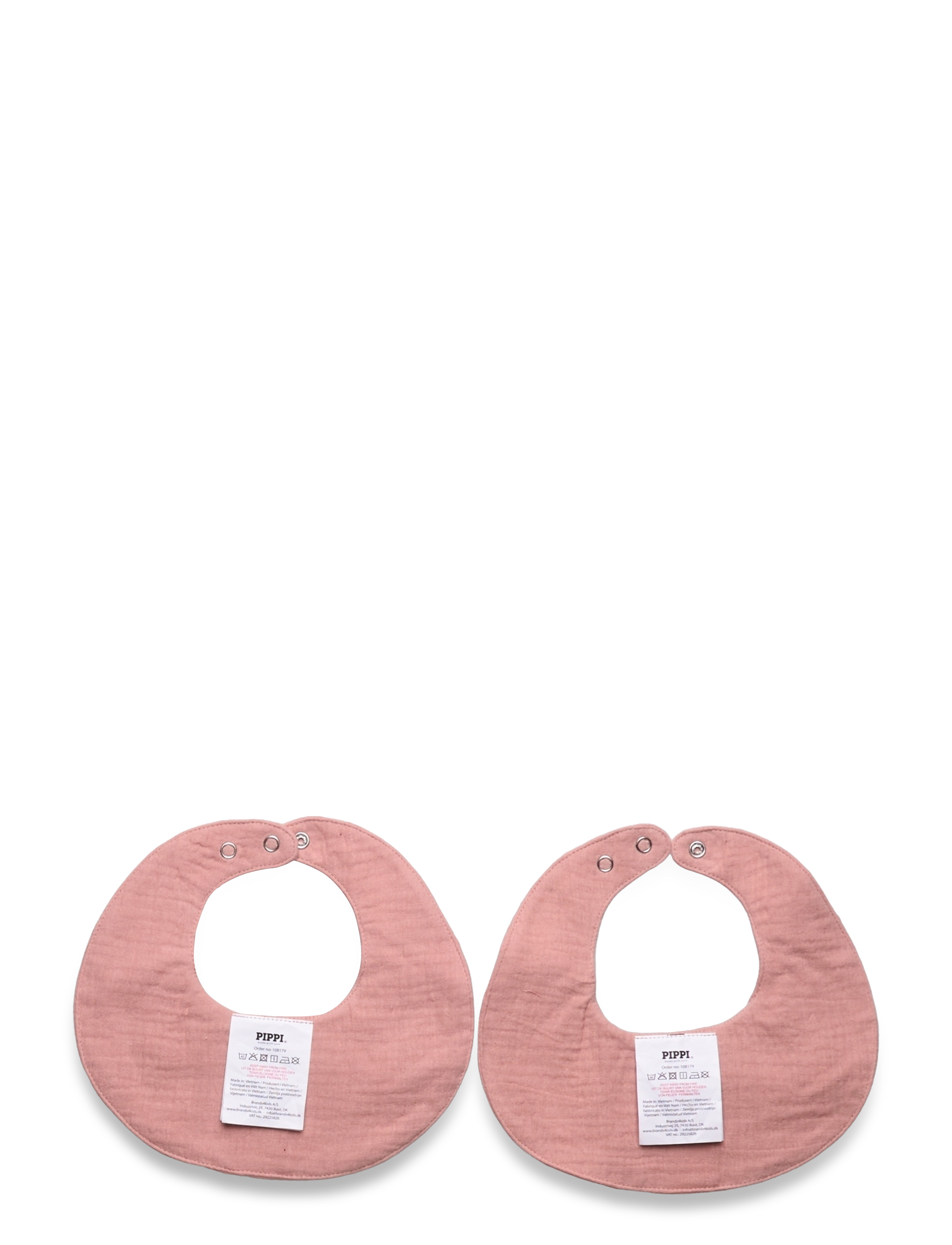 Pippi - Bib Muslin (2-pack) - madalaimad hinnad - rose tan - 1