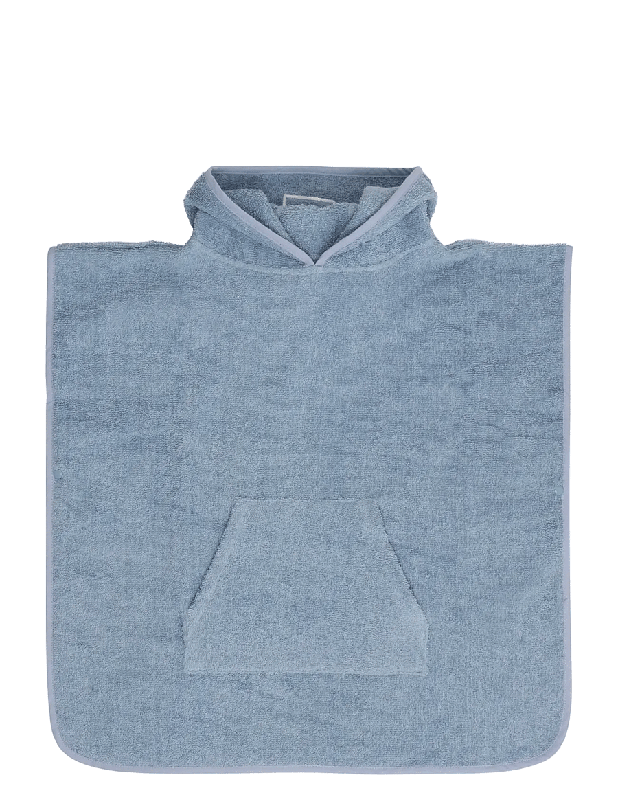 Pippi - Hooded bath poncho - dusty blue - 0
