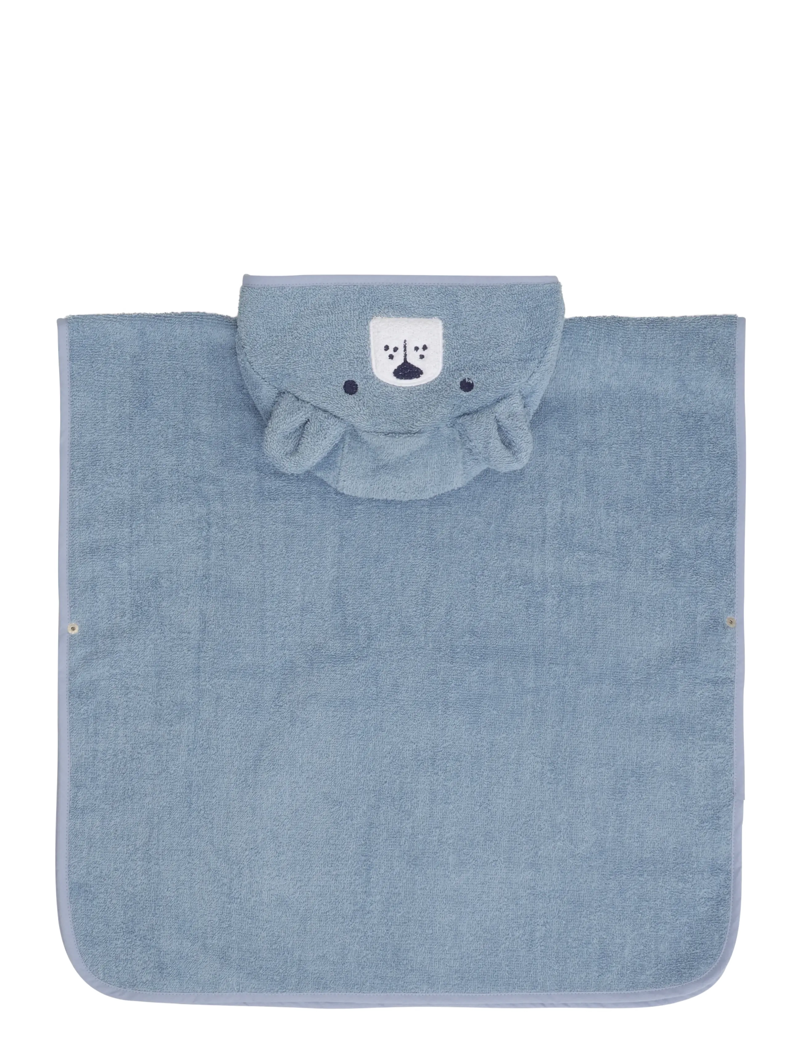 Pippi - Hooded bath poncho - dusty blue - 1