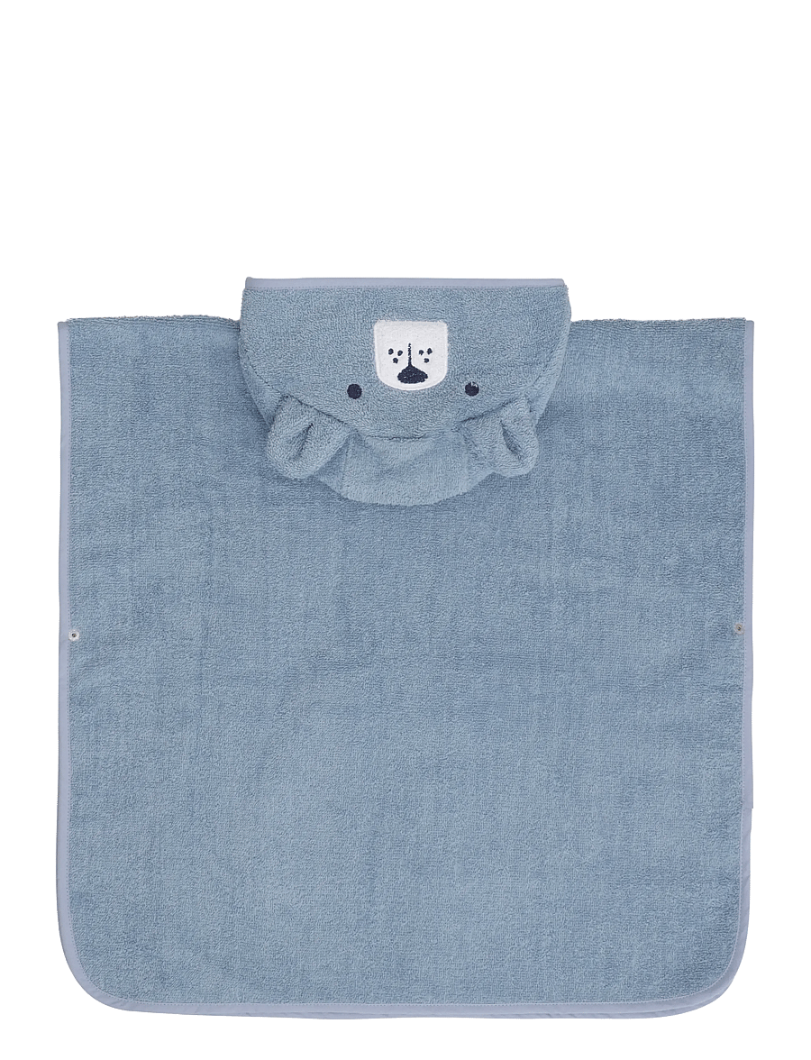 Pippi - Hooded bath poncho - dusty blue - 1