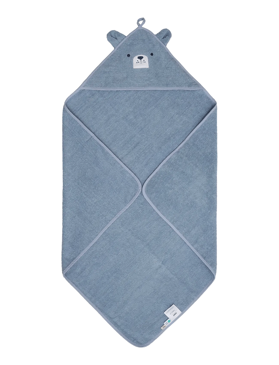 Pippi - Hooded baby towel - rätikud - dusty blue - 0