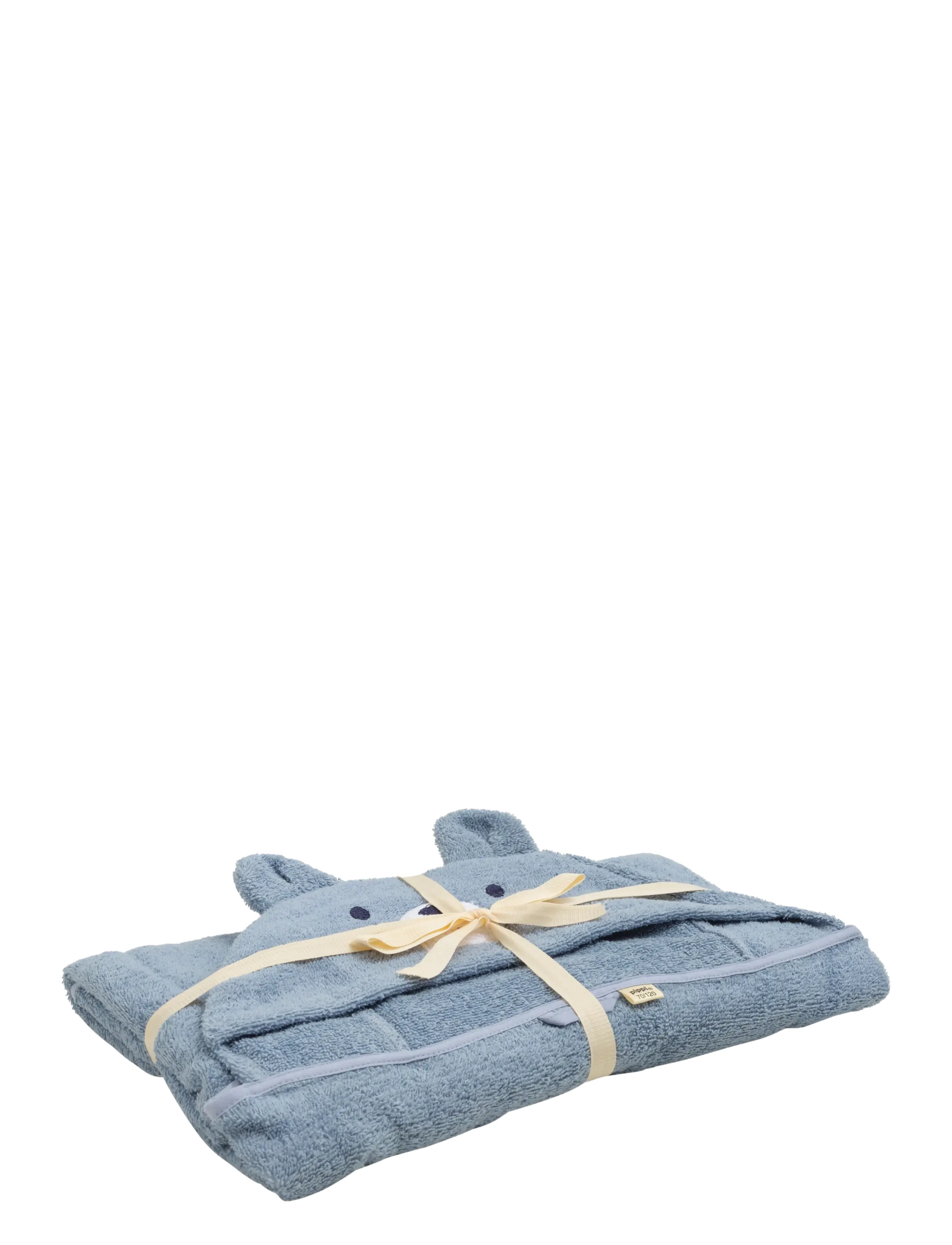 Pippi - Hooded bath towel - dusty blue - 1
