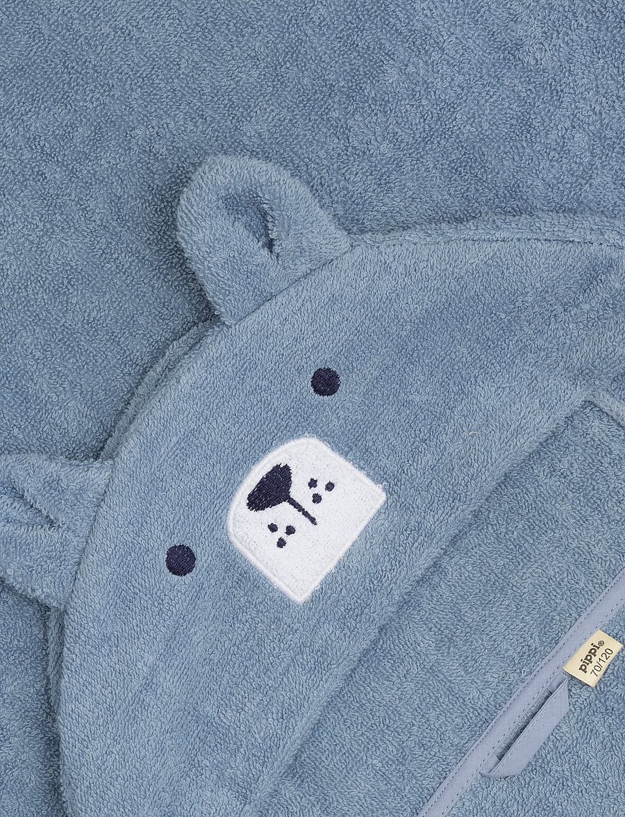 Pippi - Hooded bath towel - dusty blue - 2