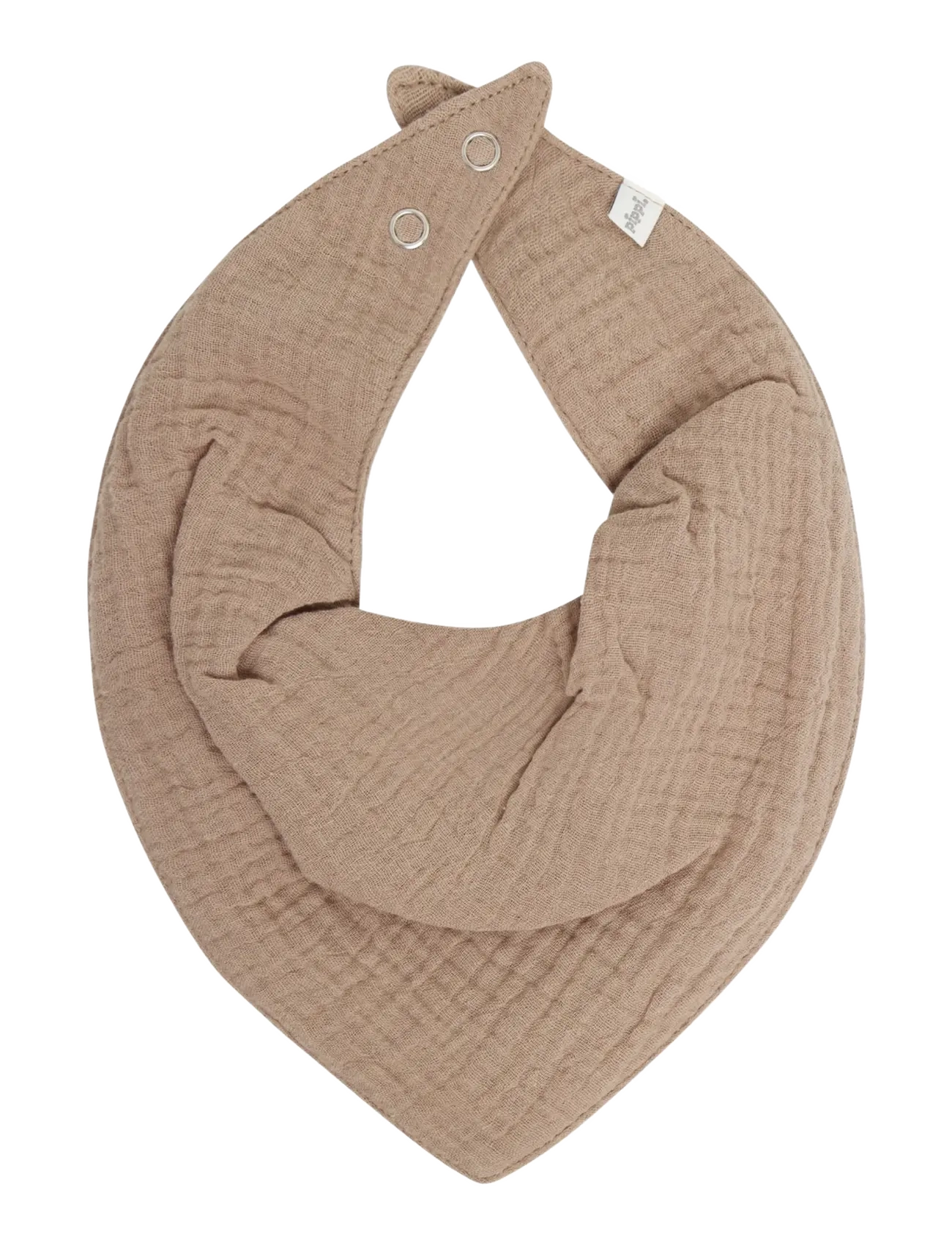 Pippi - Bib Muslin w. AOP (2-pack) - mocha meringue - 2