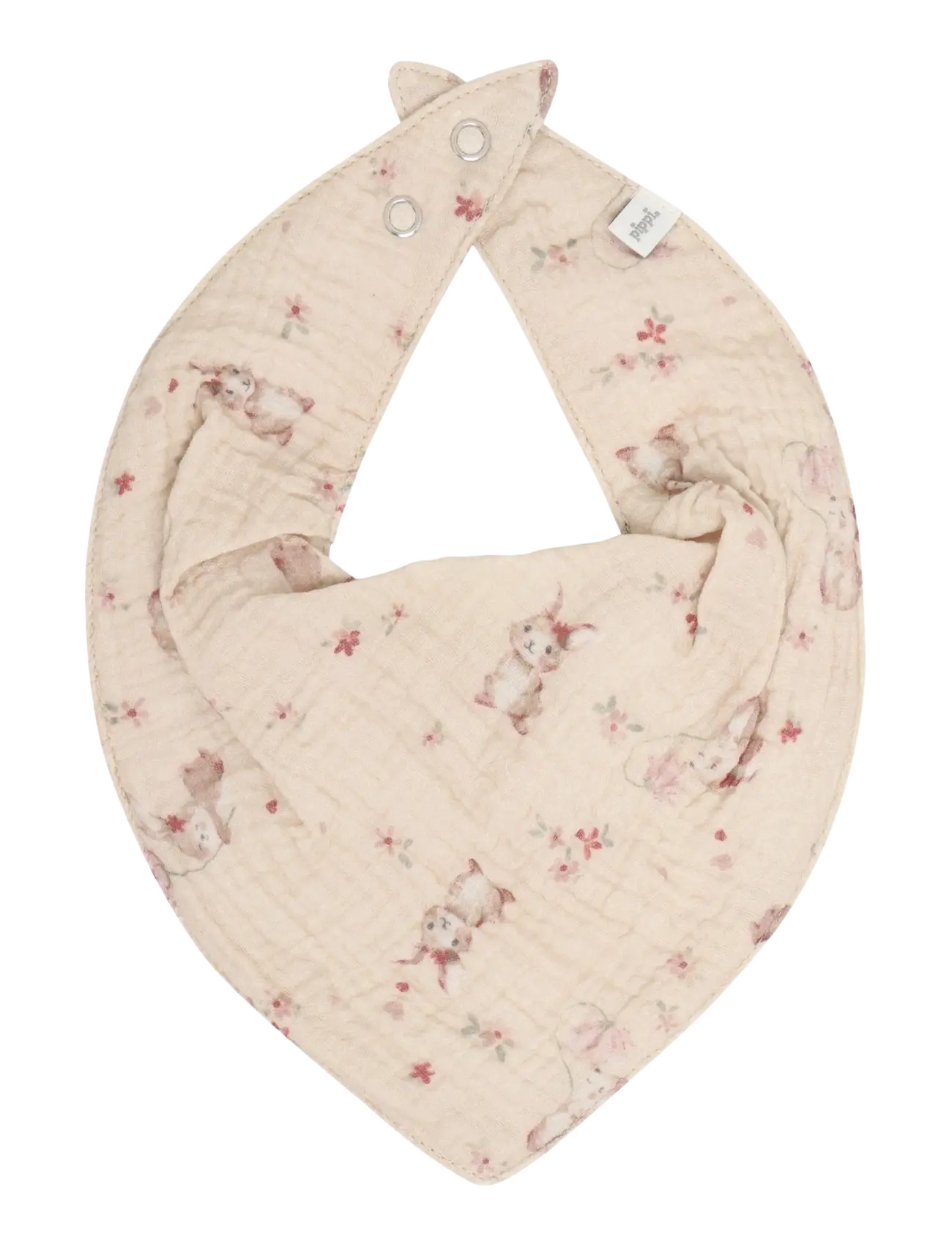 Pippi - Bib Muslin w. AOP (2-pack) - hagesmækker - rose tan - 1