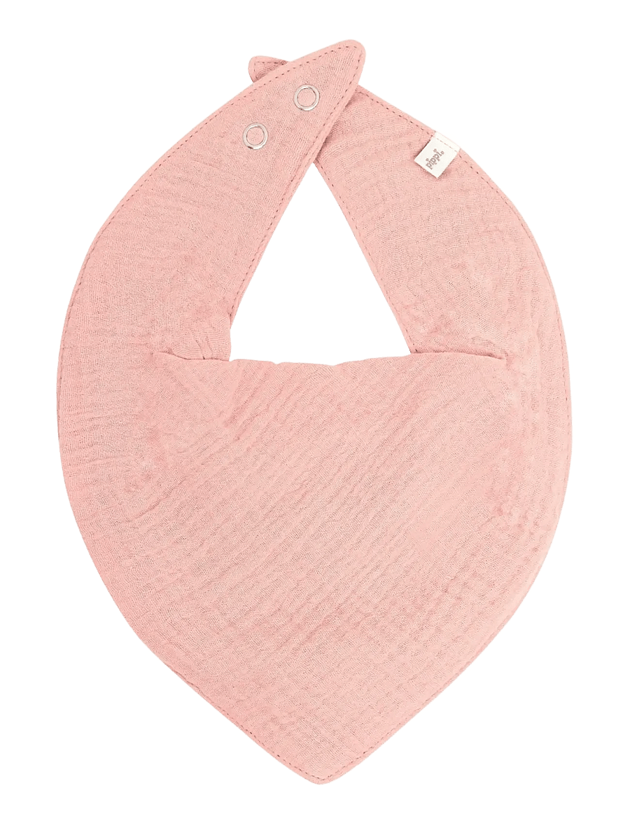 Pippi - Bib Muslin w. AOP (2-pack) - lätzchen - rose tan - 2