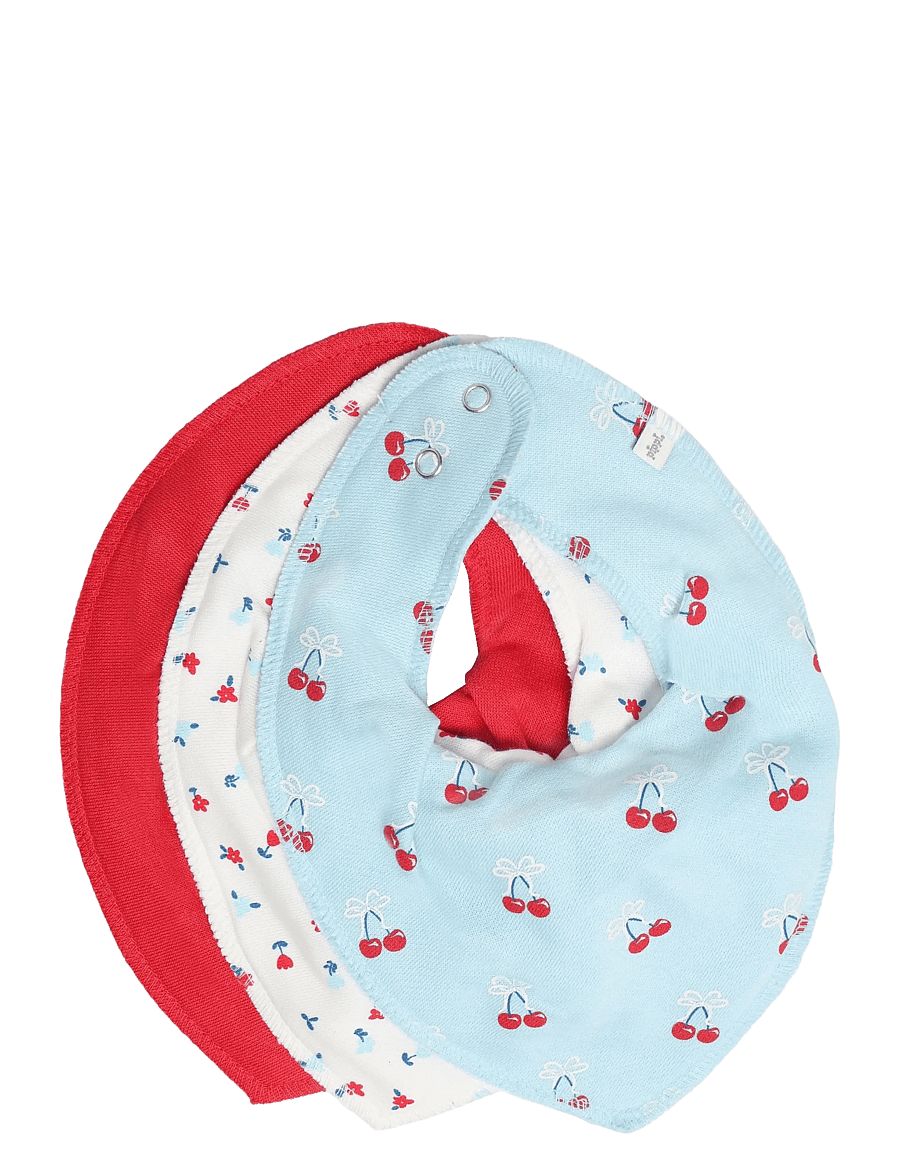 Pippi - Bandana Bib Girl -AOP (3-pack) - lätzchen - true red - 0