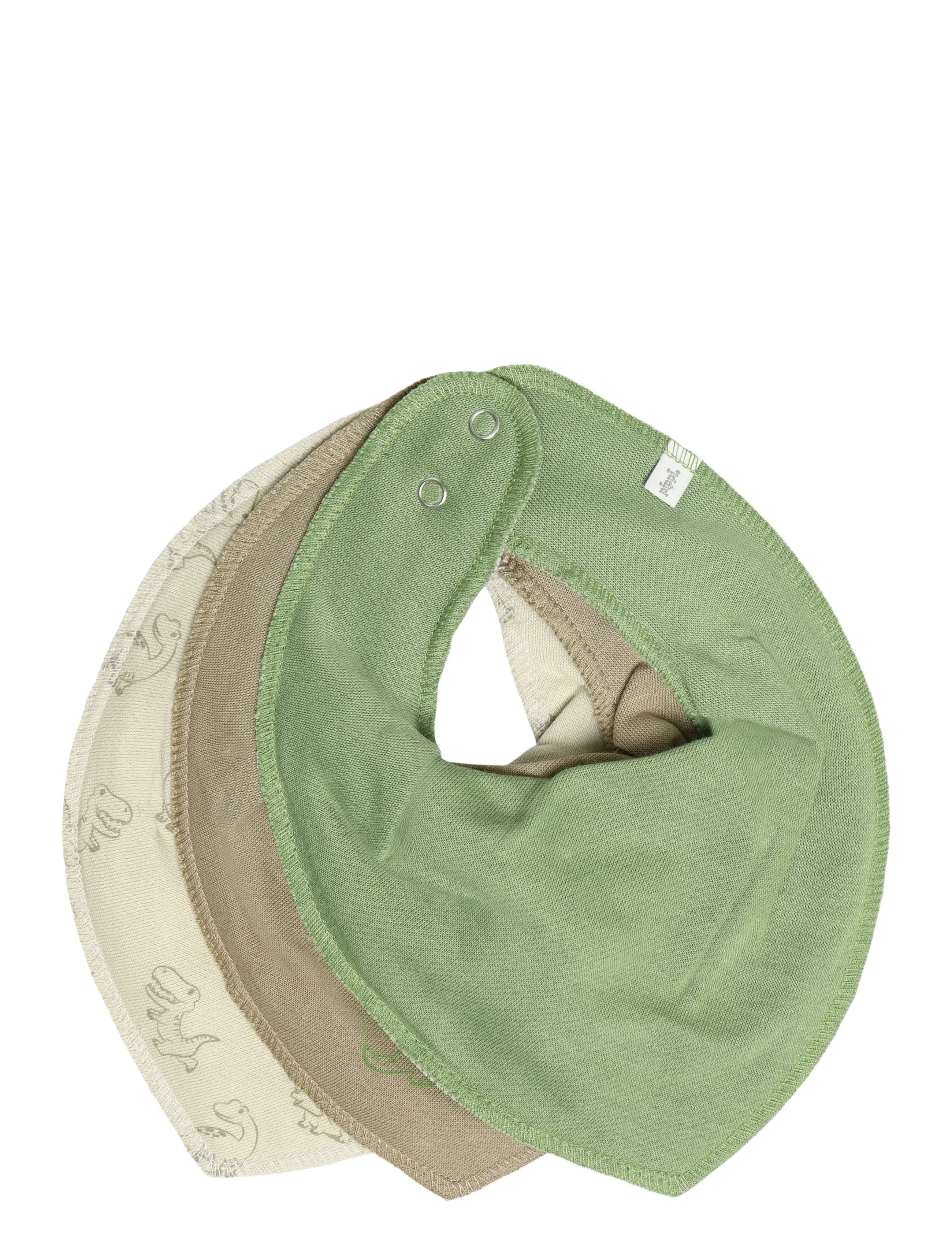 Pippi Bandana Bib Boy -Aop (3-Pack), One Size, Green, Pleje Og Hygiejne > Tørre Hagesmække, Børn