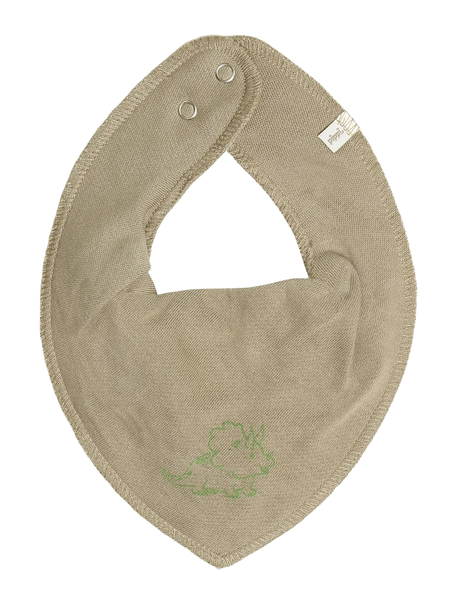 Pippi - Bandana Bib Boy -AOP (3-pack) - dregglisar - silver mink - 1
