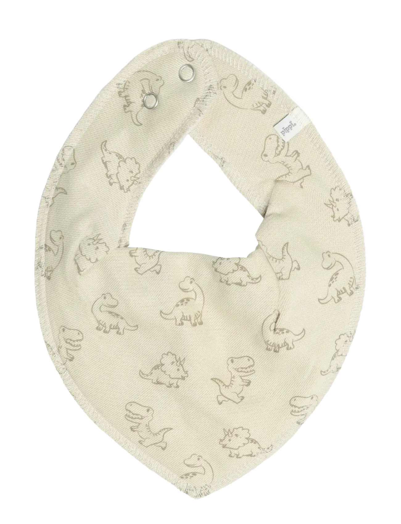 Pippi - Bandana Bib Boy -AOP (3-pack) - silver mink - 2