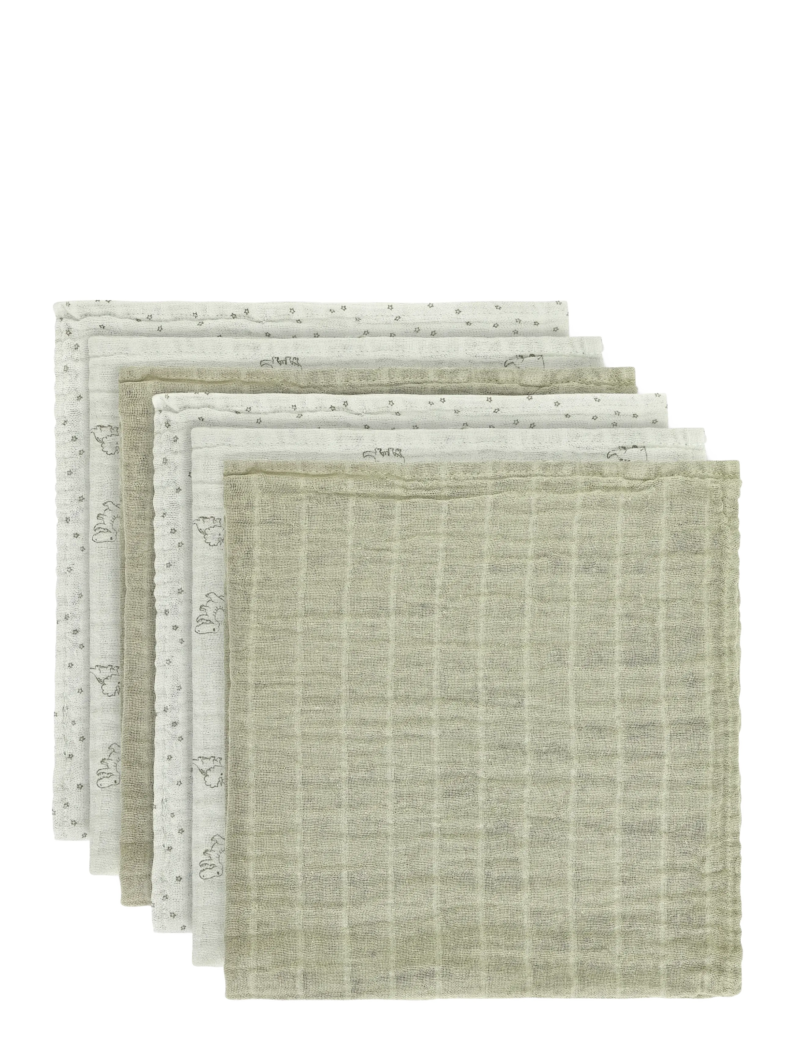 Pippi Cloth Muslin (6-Pack), 6565 cm, Muslins, Grün - Burp Cloths, Kinder
