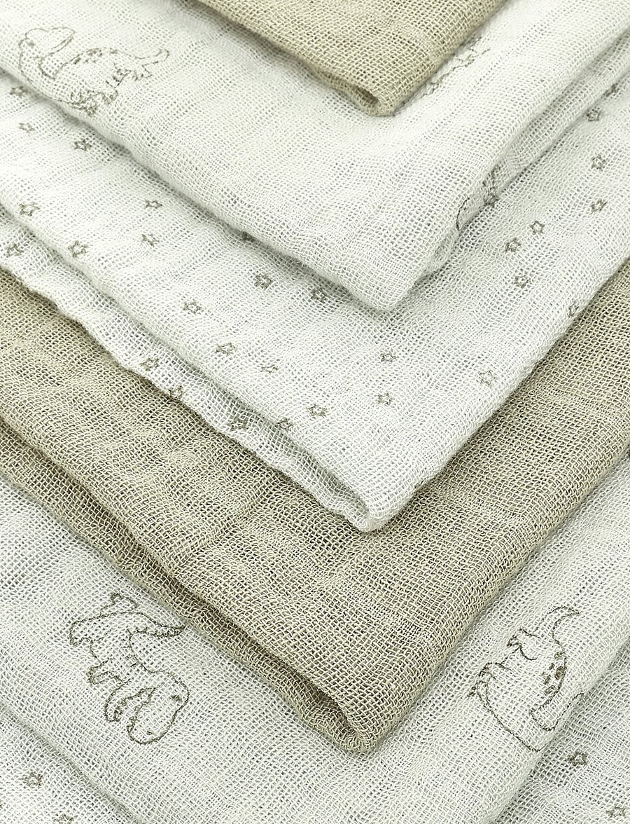 Pippi - Cloth Muslin (6-pack) - mulltücher - dried sage - 2