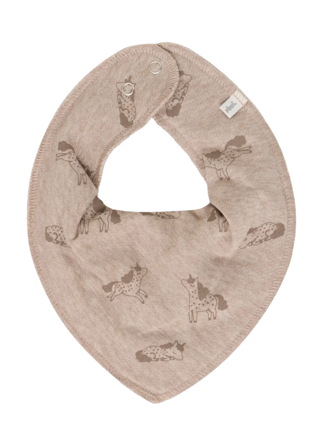 Pippi - Bandana Bib Girl -AOP (3-pack) - elderberry - 2