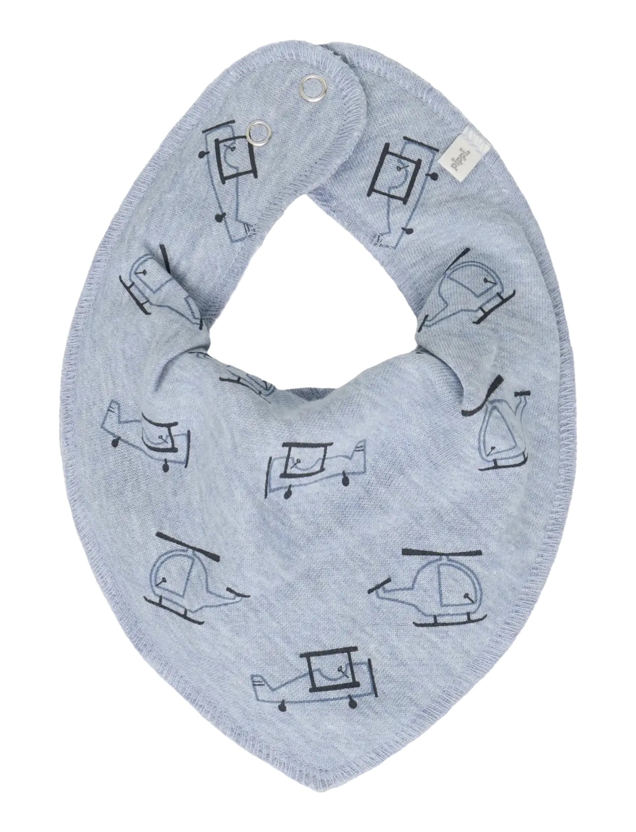 Pippi - Bandana Bib Boy -AOP (3-pack) - blue fog - 2