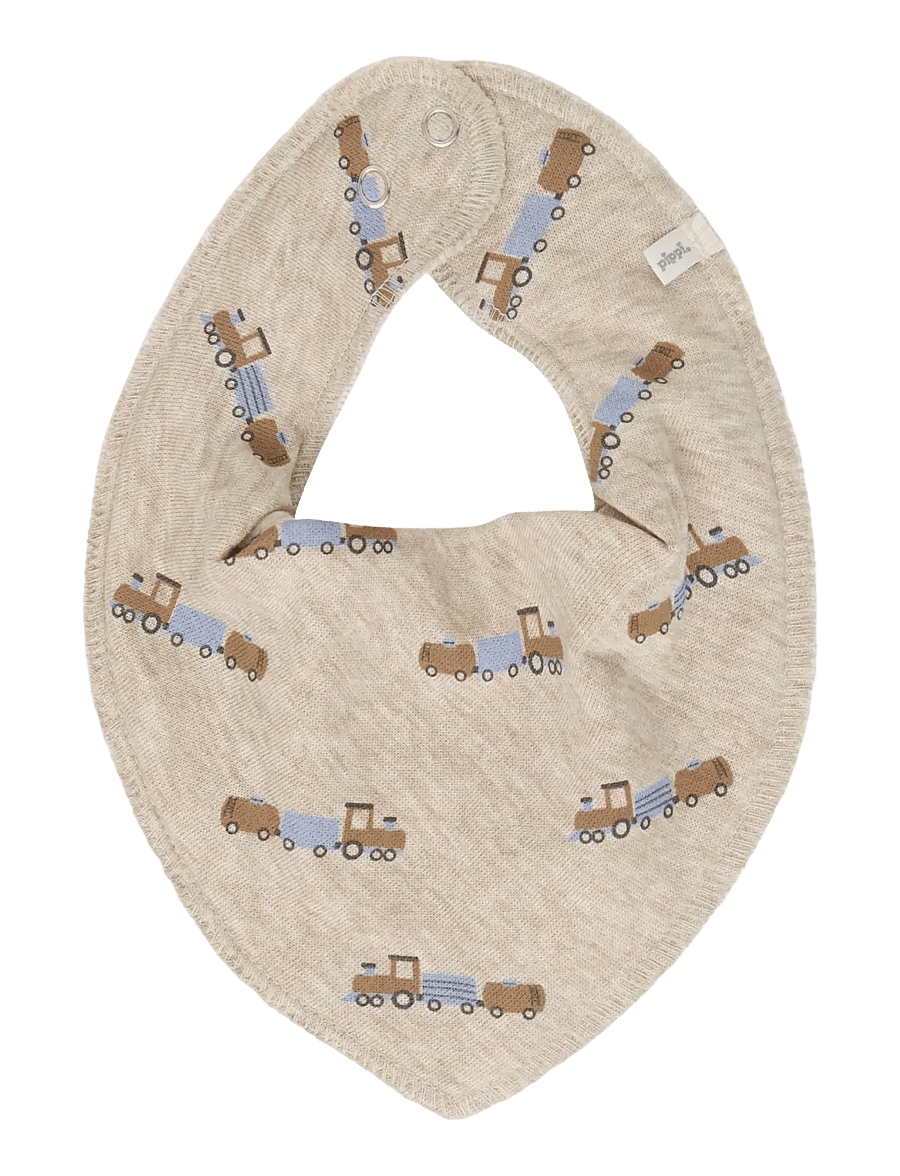 Pippi - Bandana Bib Boy -AOP (3-pack) - smekker - blue fog - 3