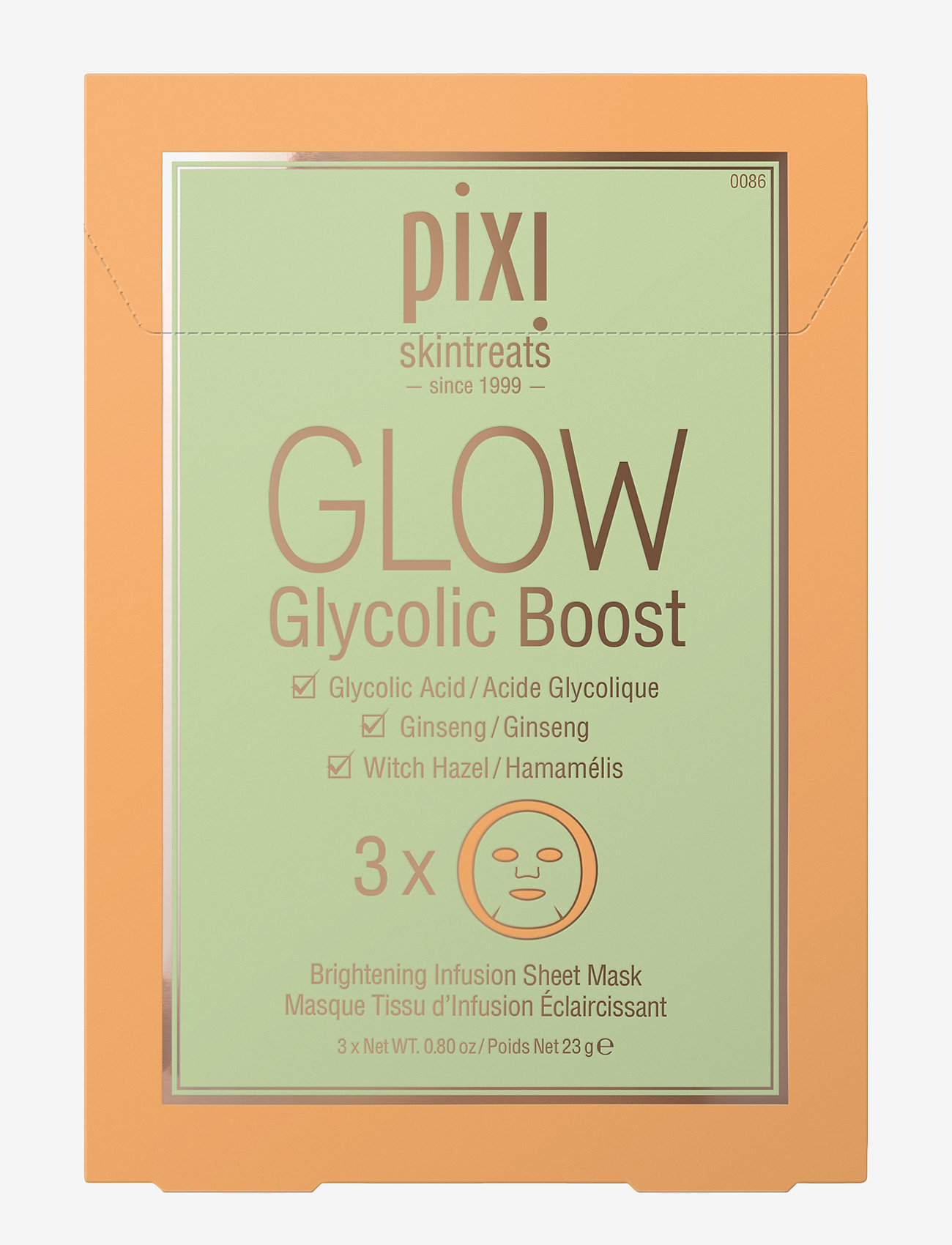 Pixi Glow Glycolic Boost (Sheet Masks), Sheetmaske, Nude, Str: ONE SIZE