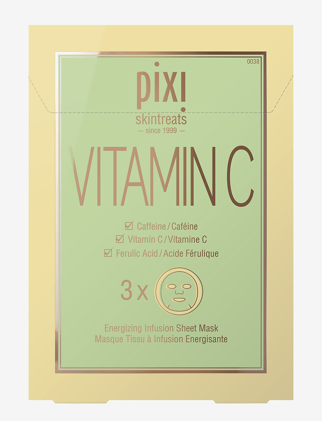 Pixi Vitamin-C Energizing Sheet Mask, One Size, Nude, Masker > Sheetmask, Dame