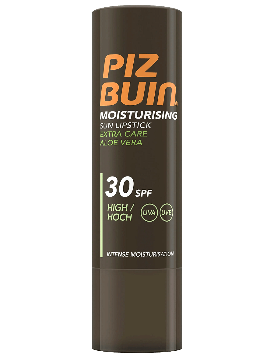 Piz Buin - Piz Buin Moisturising Sun Lipstick Extra Care Aloe Vera SPF30, 4.9 g - til læberne - clear - 0