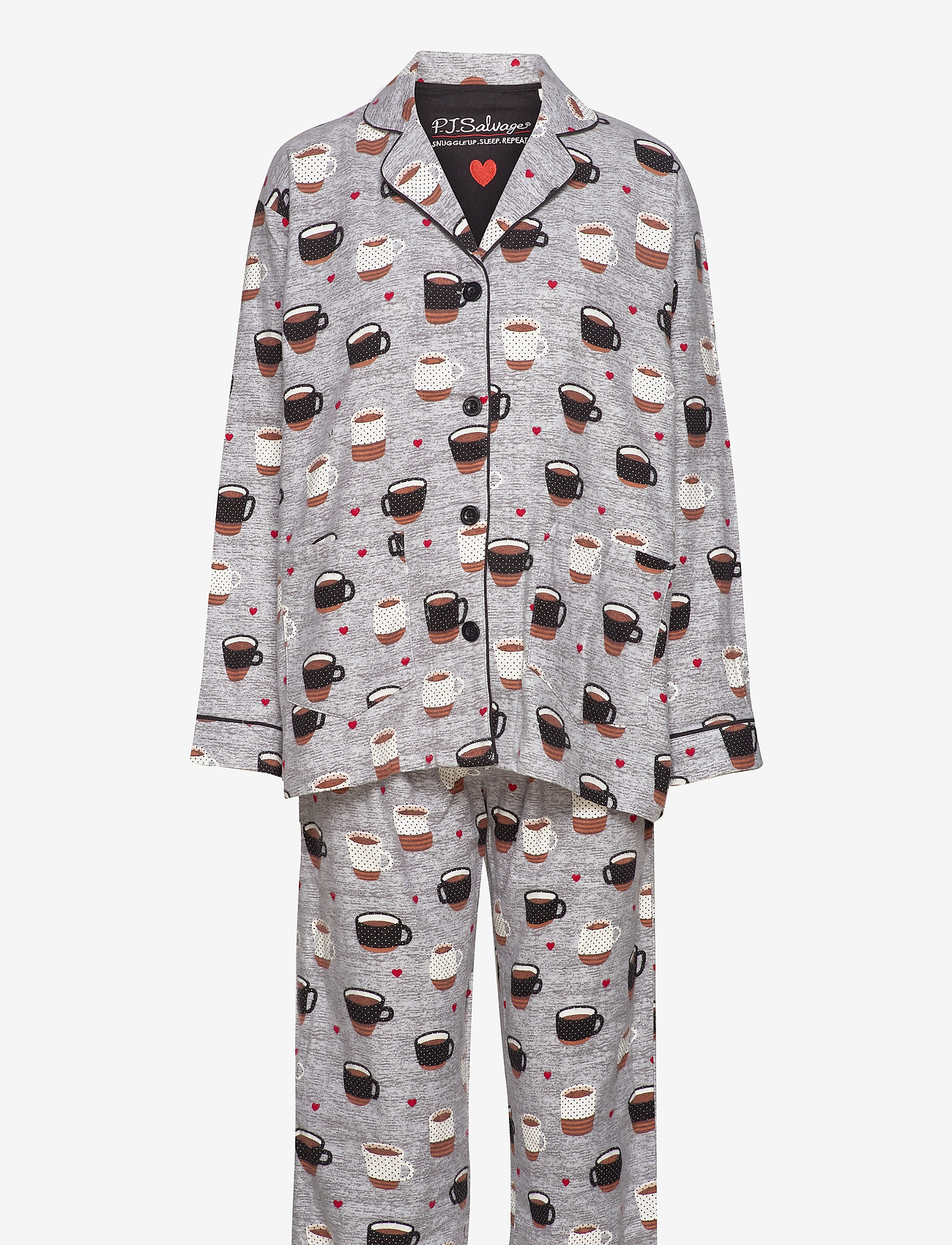PJ Salvage - Pyjama Long - grey melange - 0