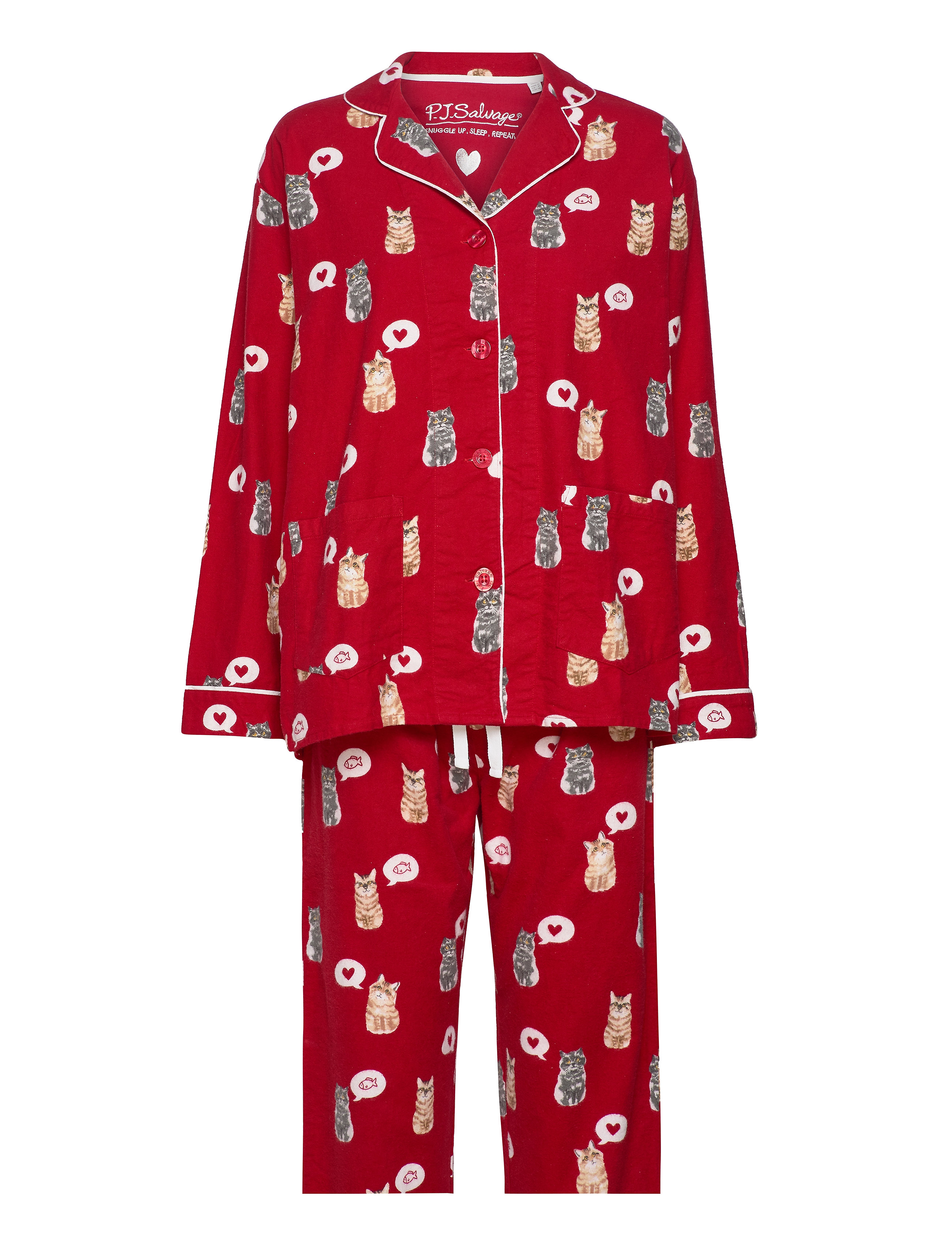 PJ Salvage - Pyjama Long - red - 2