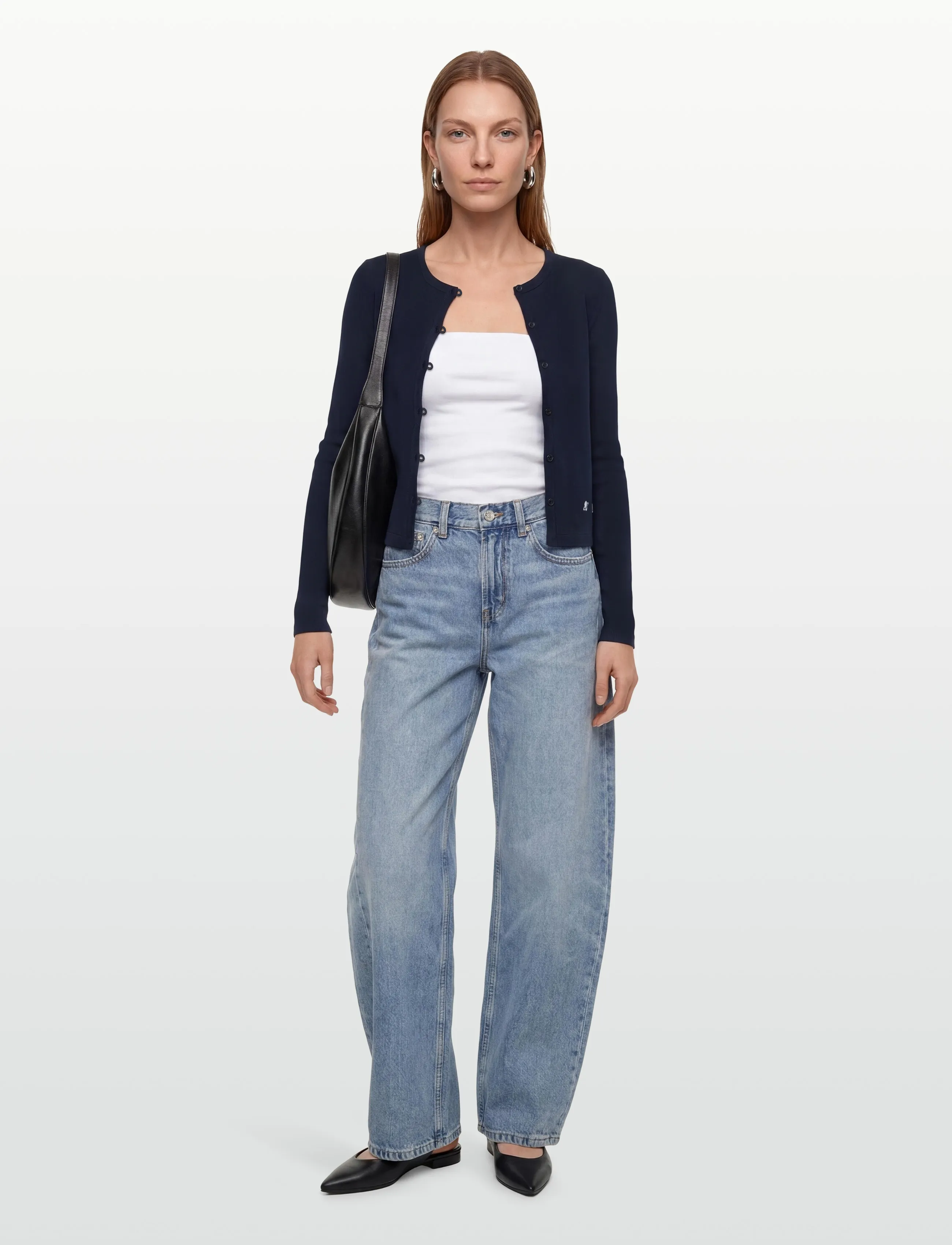 Planet Nusa - Baby1 Button Up Long Sleeve - cardigans - navy/white - 0