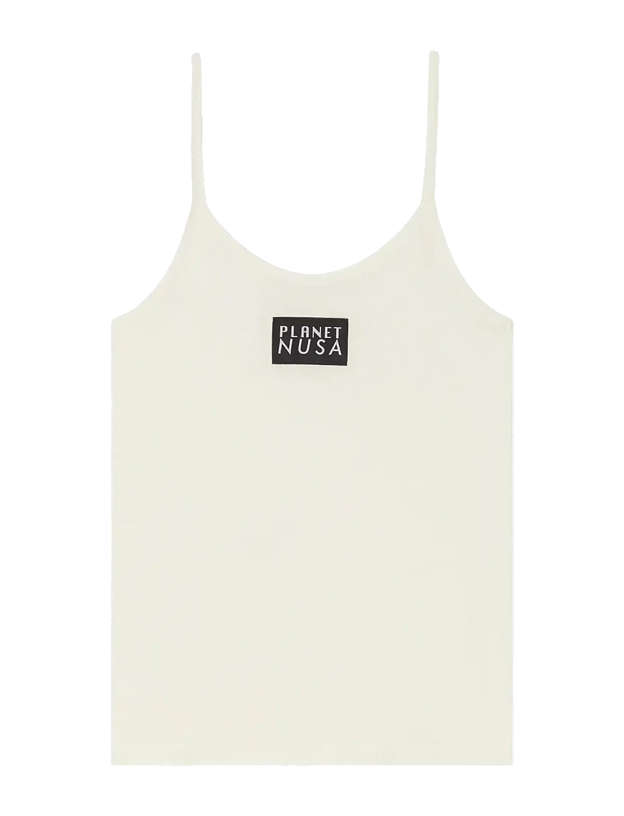 Planet Nusa - Baby1 Strap Rib - tank tops - off-white - 1