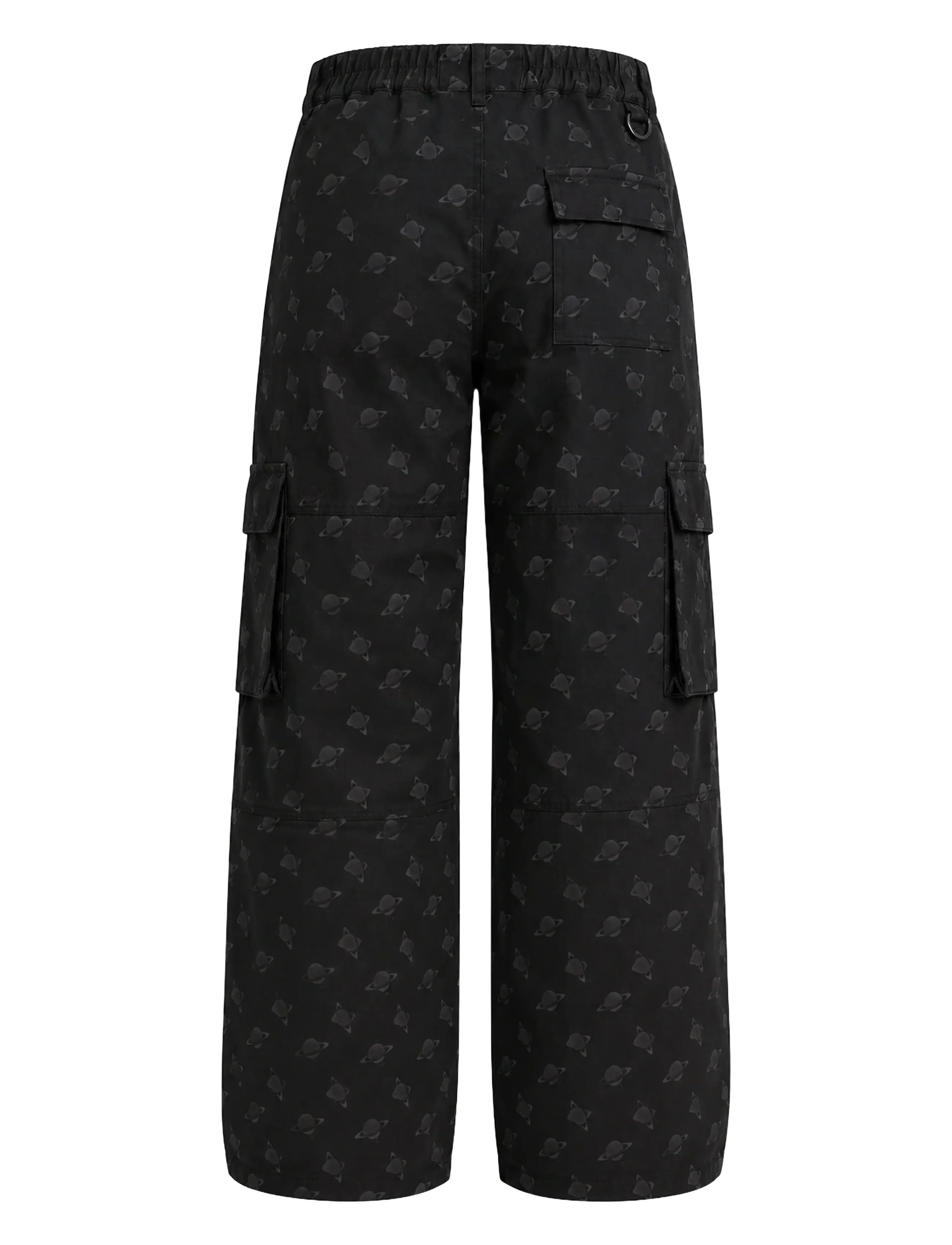 Planet Nusa - Cargo1 Pants - ikdienas bikses - black/grey planets - 1