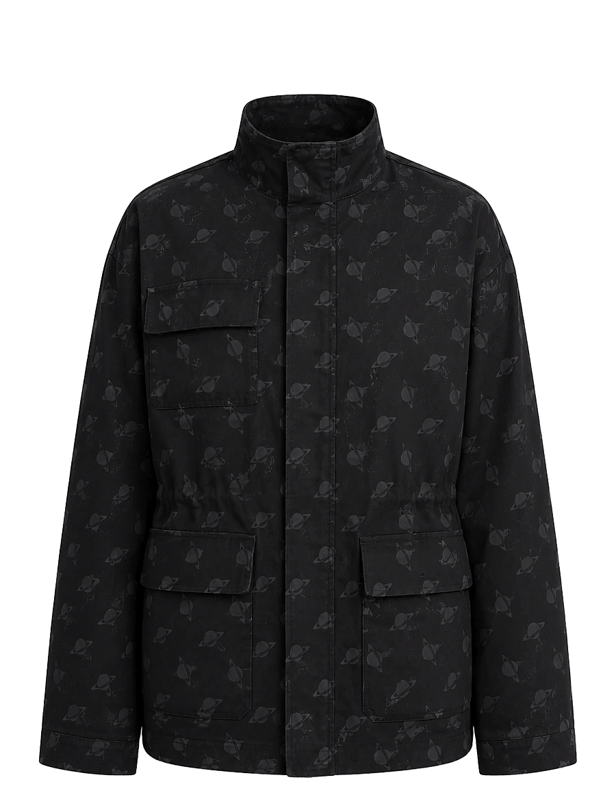 Planet Nusa - Cargo1 Zip Jacket - black/grey planets - 0