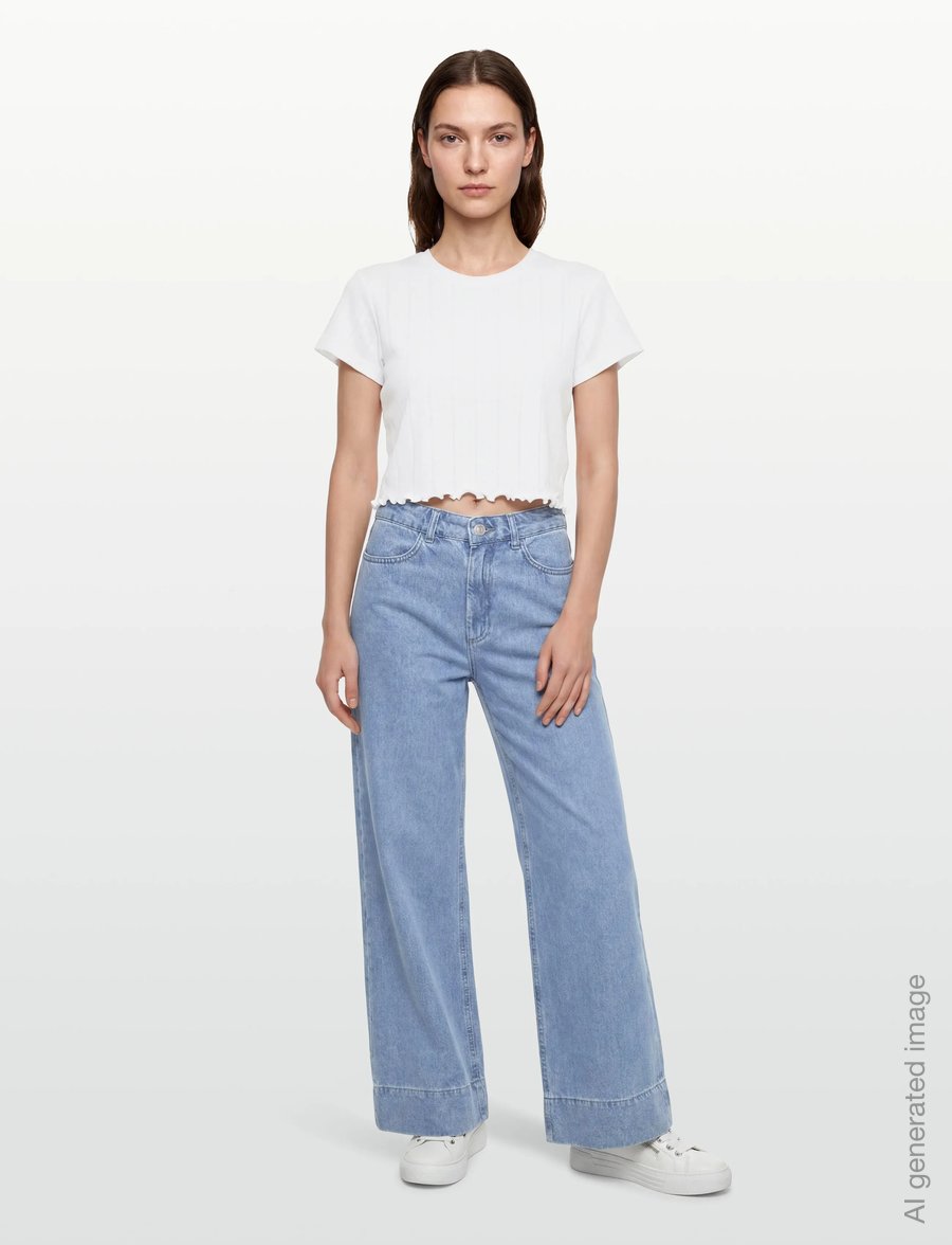Planet Nusa - Chalet1 Cropped Tee - crop-tops - bright white - 0