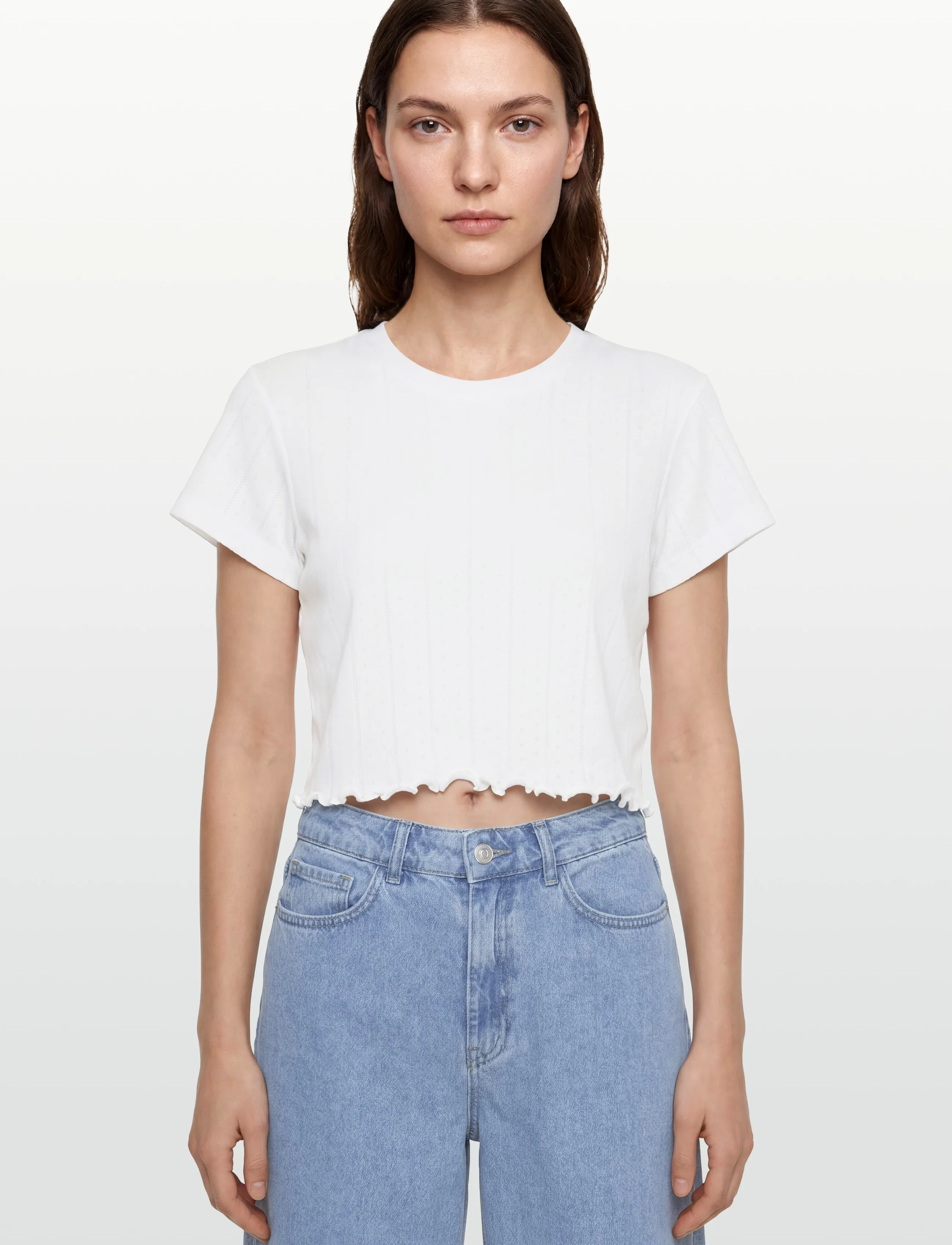 Planet Nusa - Chalet1 Cropped Tee - crop tops - bright white - 3
