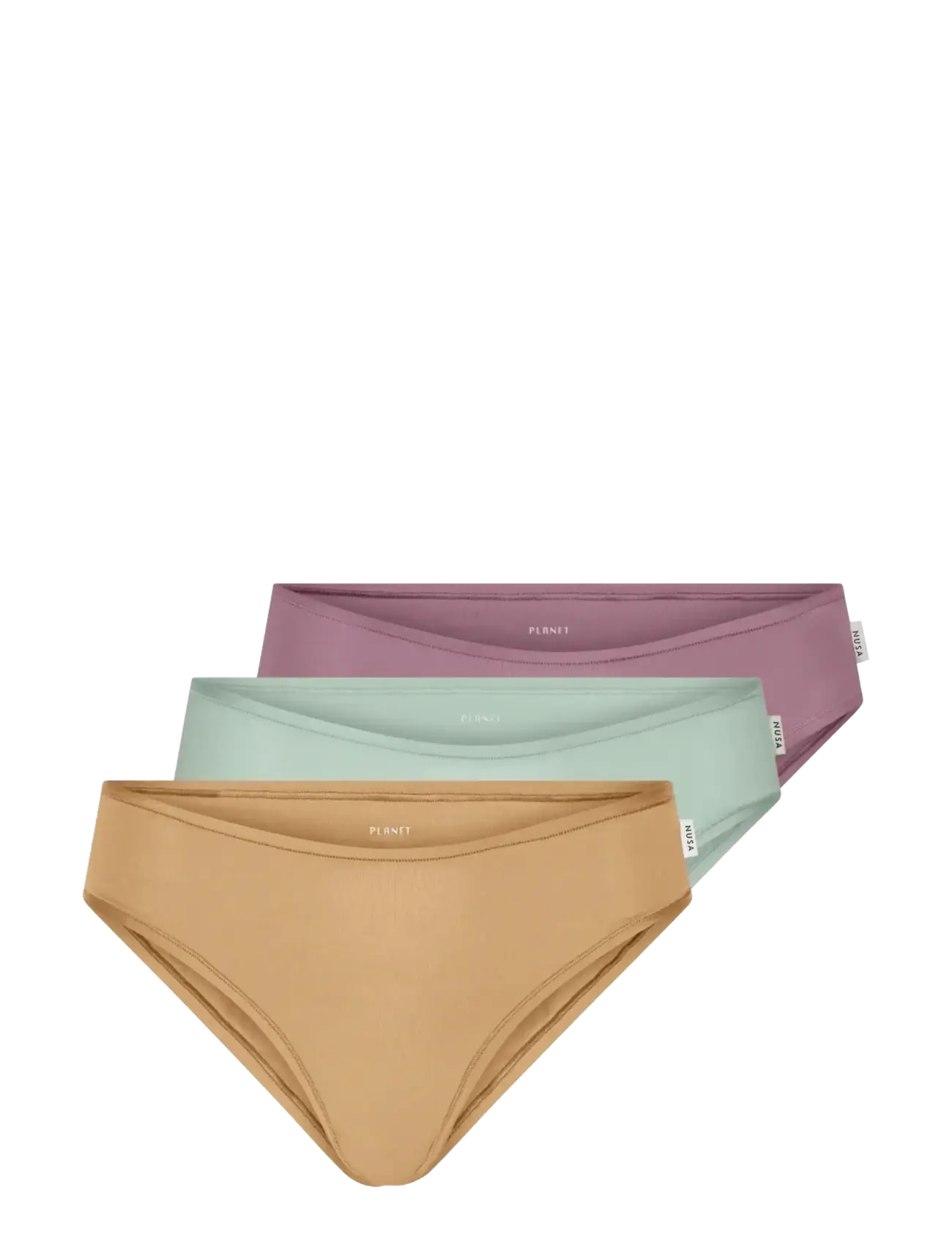 Planet Nusa Cheeky1 Brief 3-Pack - Trusser - DUSTY PURPLE/MINTY GREEN/CARAMEL / multi