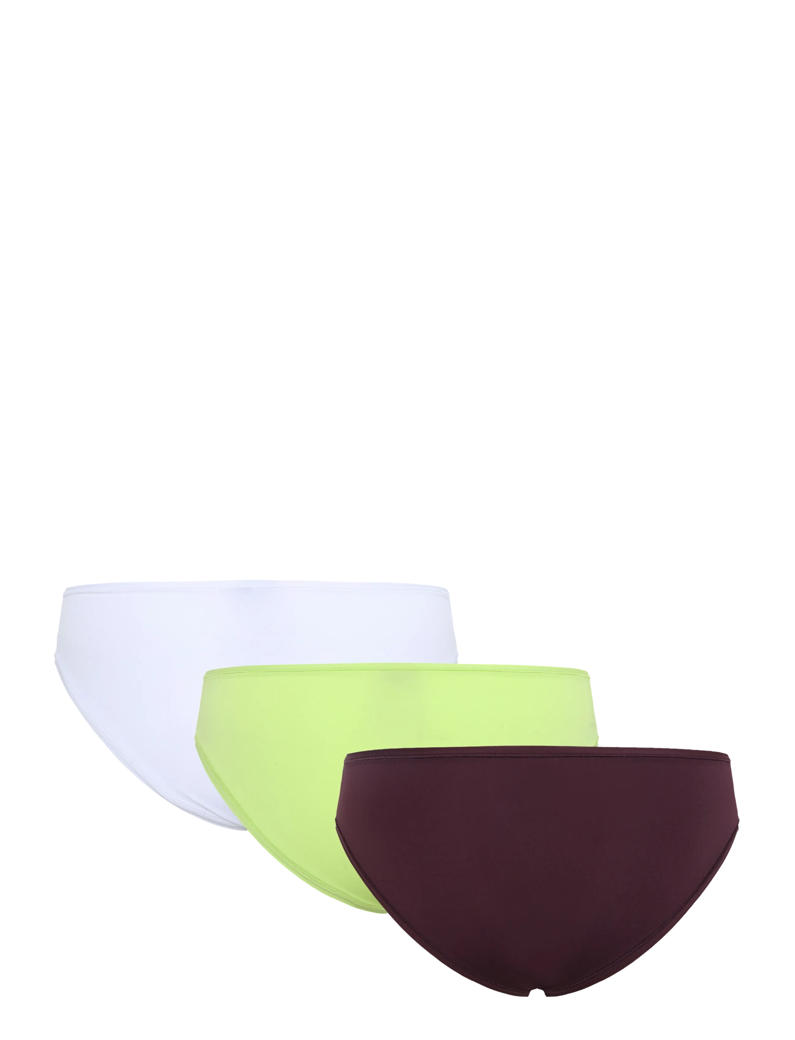 Planet Nusa - Cheeky1 Brief 3-Pack - damen - deep burgundy/neon green/off-white - 1