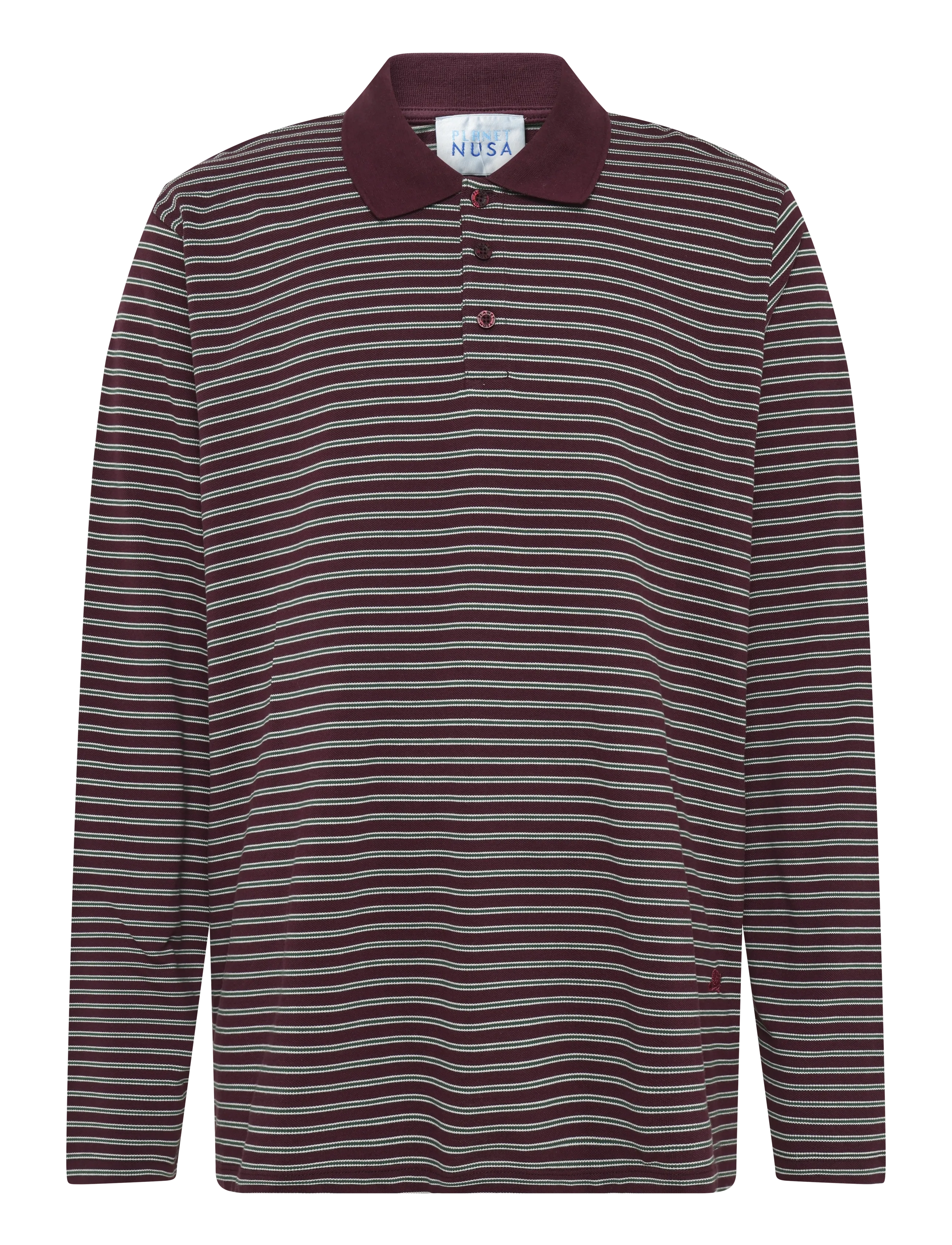 PLANET NUSA Chester1 Polo Lange Ärmel Piquet Burgundy - XL - Damen