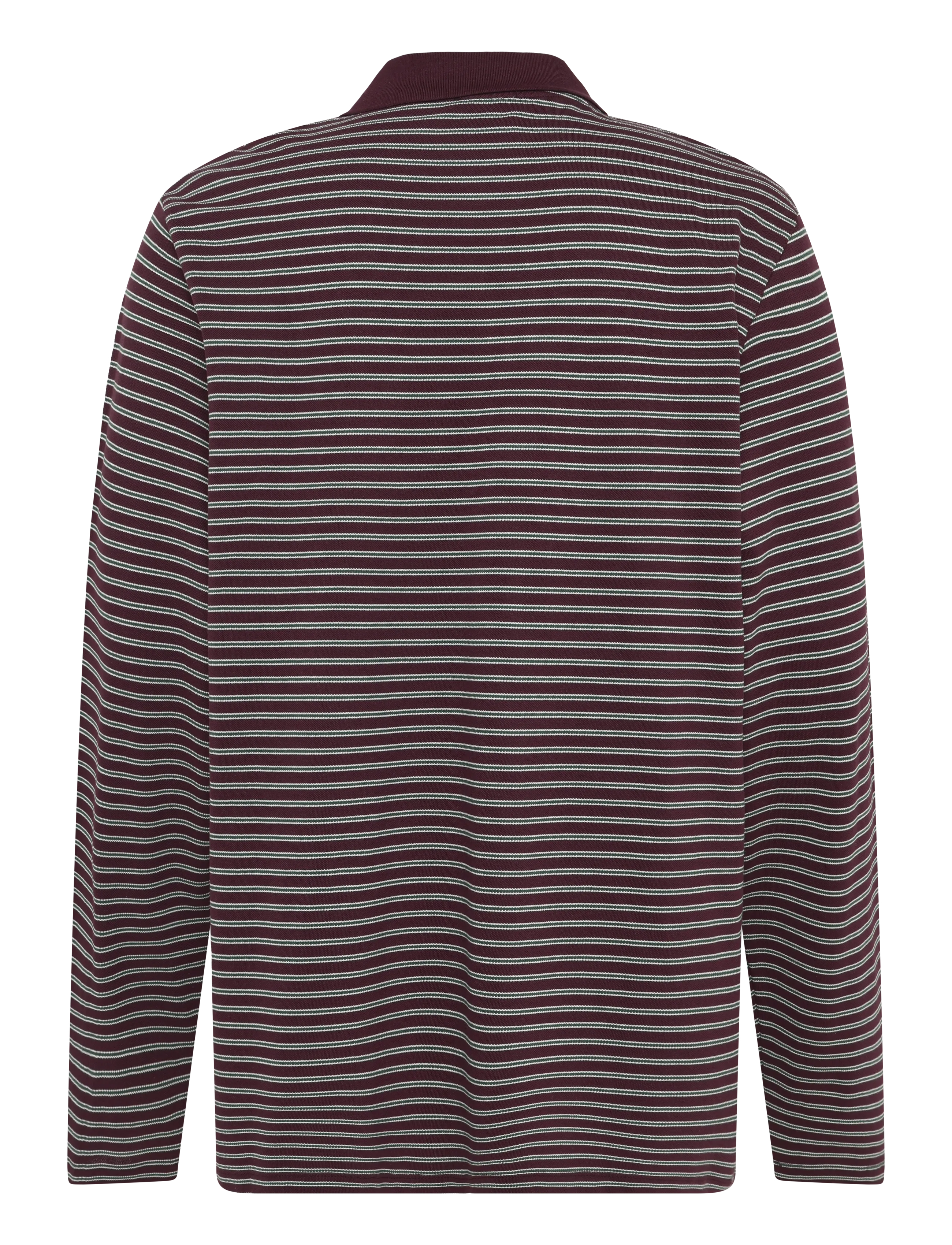 Planet Nusa - Chester1 Polo Long Sleeve Piquet - deep burgundy/green - 2