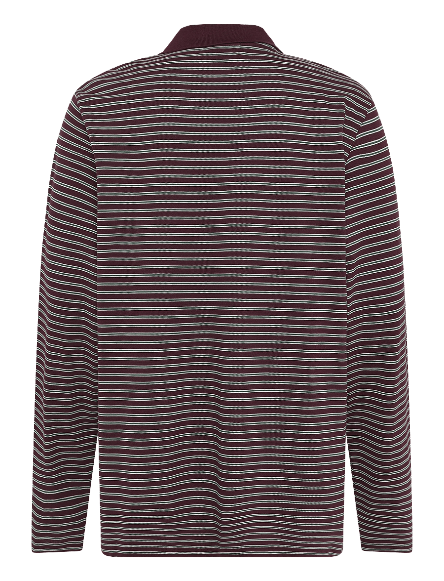 Planet Nusa - Chester1 Polo Long Sleeve Piquet - oberteile & t-shirts - deep burgundy/green - 2