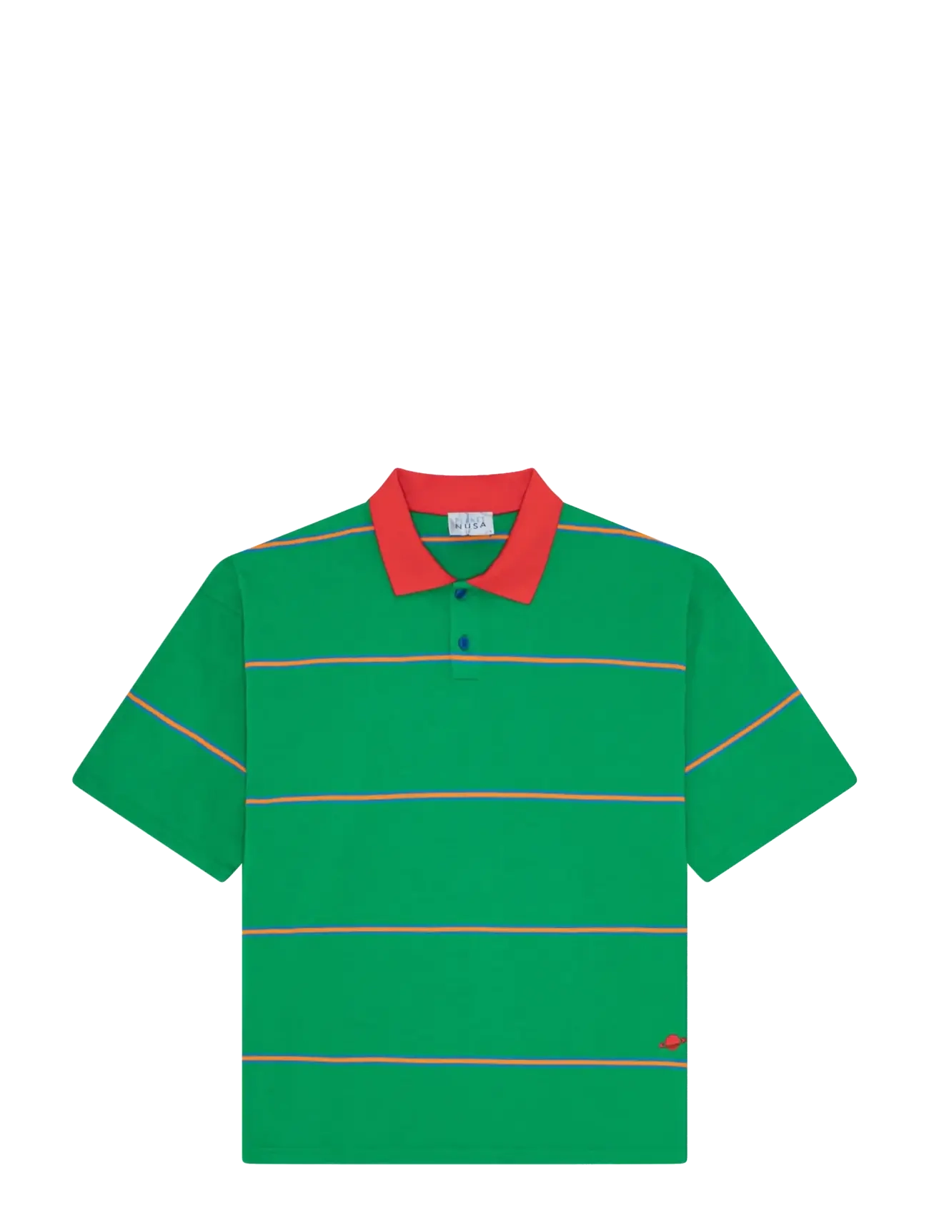 Planet Nusa Chukker1 Tee - T-Shirts & Tops - RED/GREEN STRIPES / green