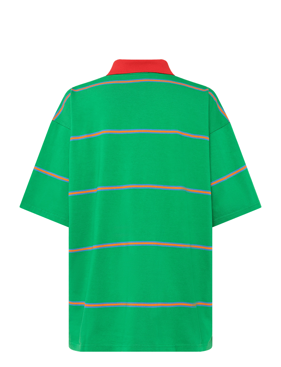 Planet Nusa - Chukker1 Tee - oberteile & t-shirts - red/green stripes - 2