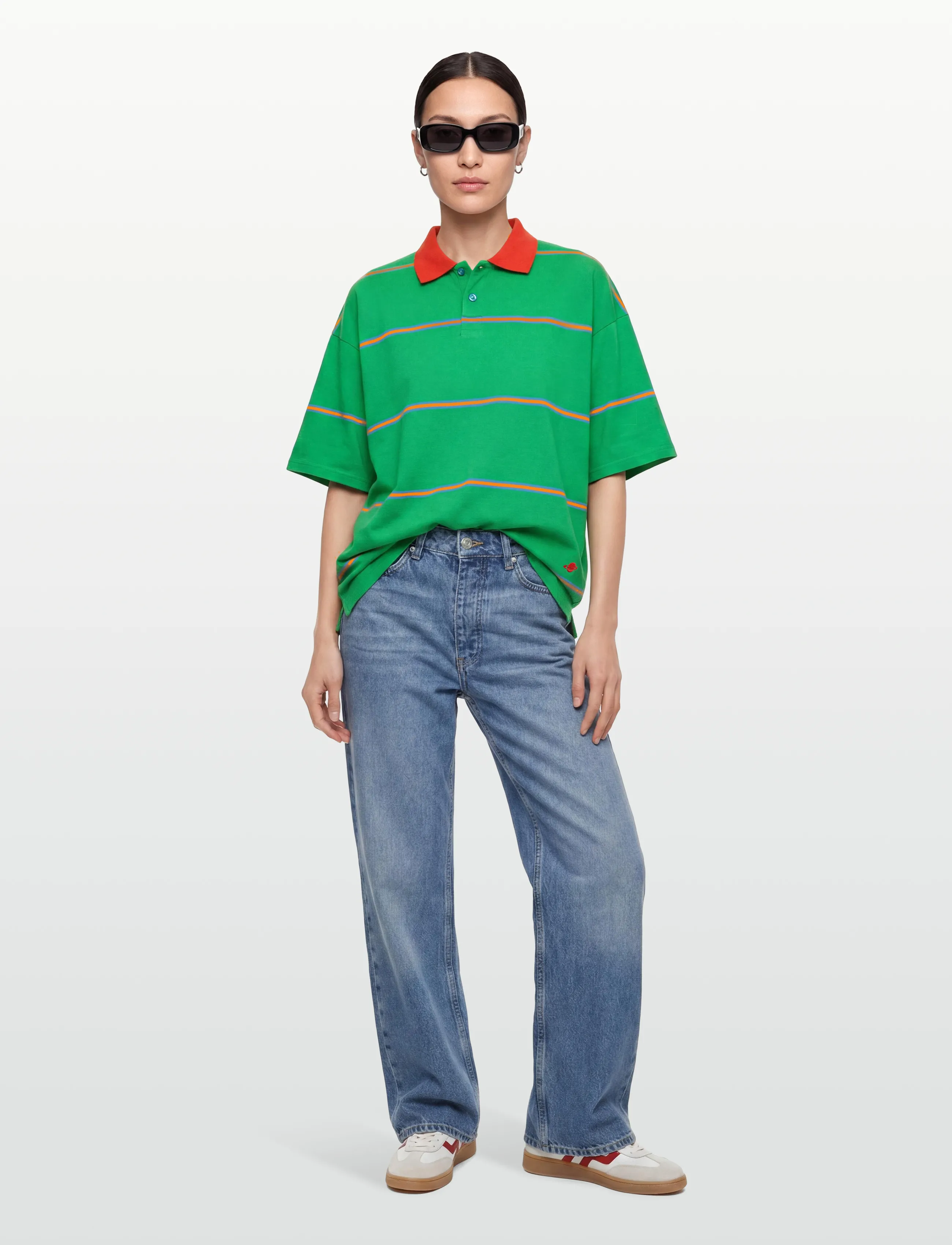 Planet Nusa - Chukker1 Tee - t-shirt & tops - red/green stripes - 0